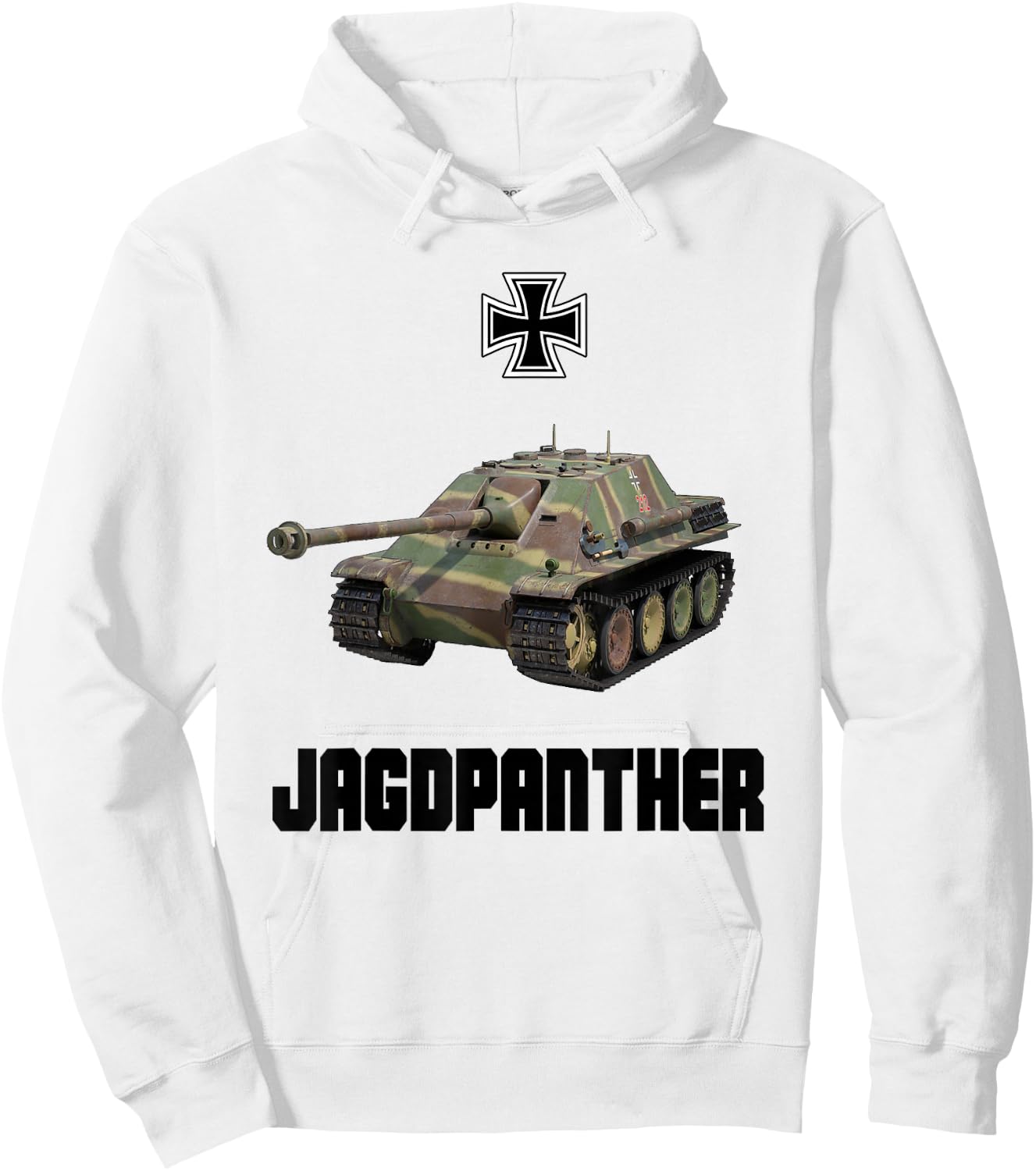 Jagdpanther German Tank Destroyer WW2 Military Vehicle Hoodie - Hoodie | White