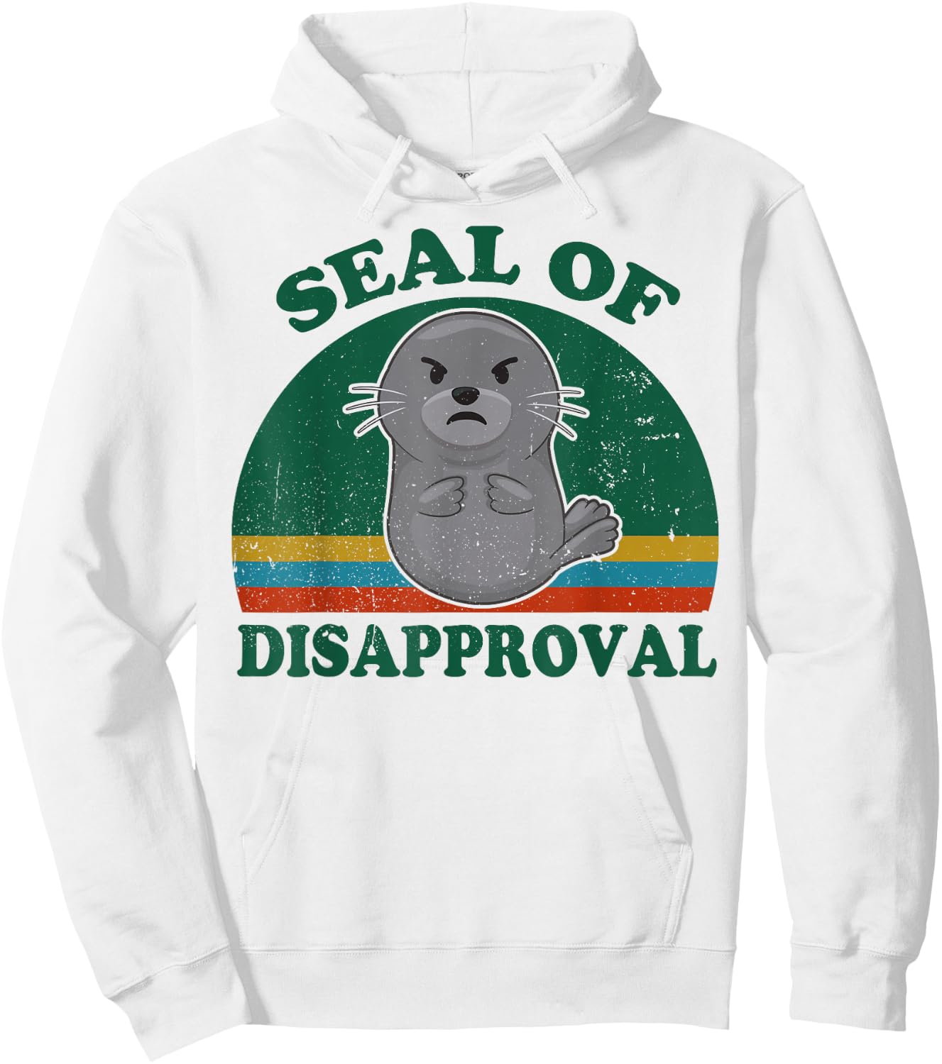 Funny Seal of Disapproval for Beach Ocean Animal Lover Hoodie - Hoodie | White