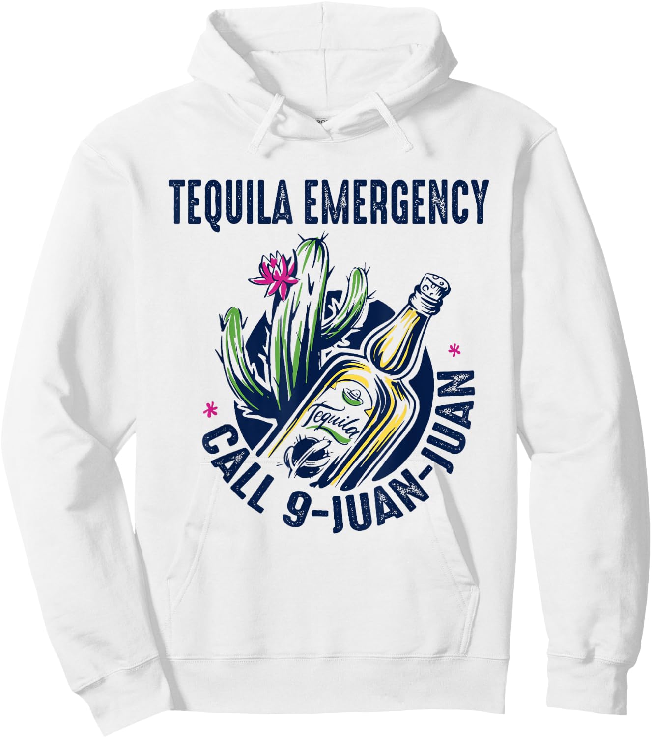 Tequila Emergency Call 9 Juan Juan Men & Women Hoodie - Hoodie | White