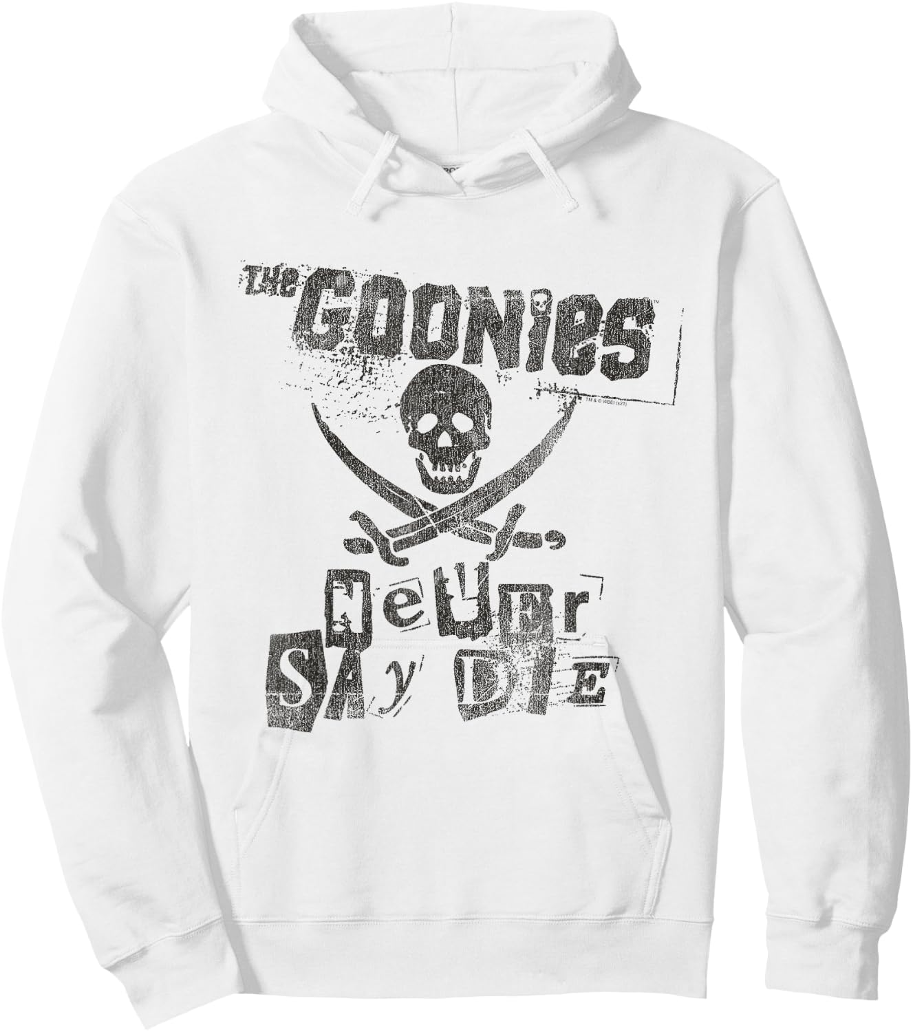The Goonies Never Say Die Punk Letters Movie Hoodie - Hoodie | White