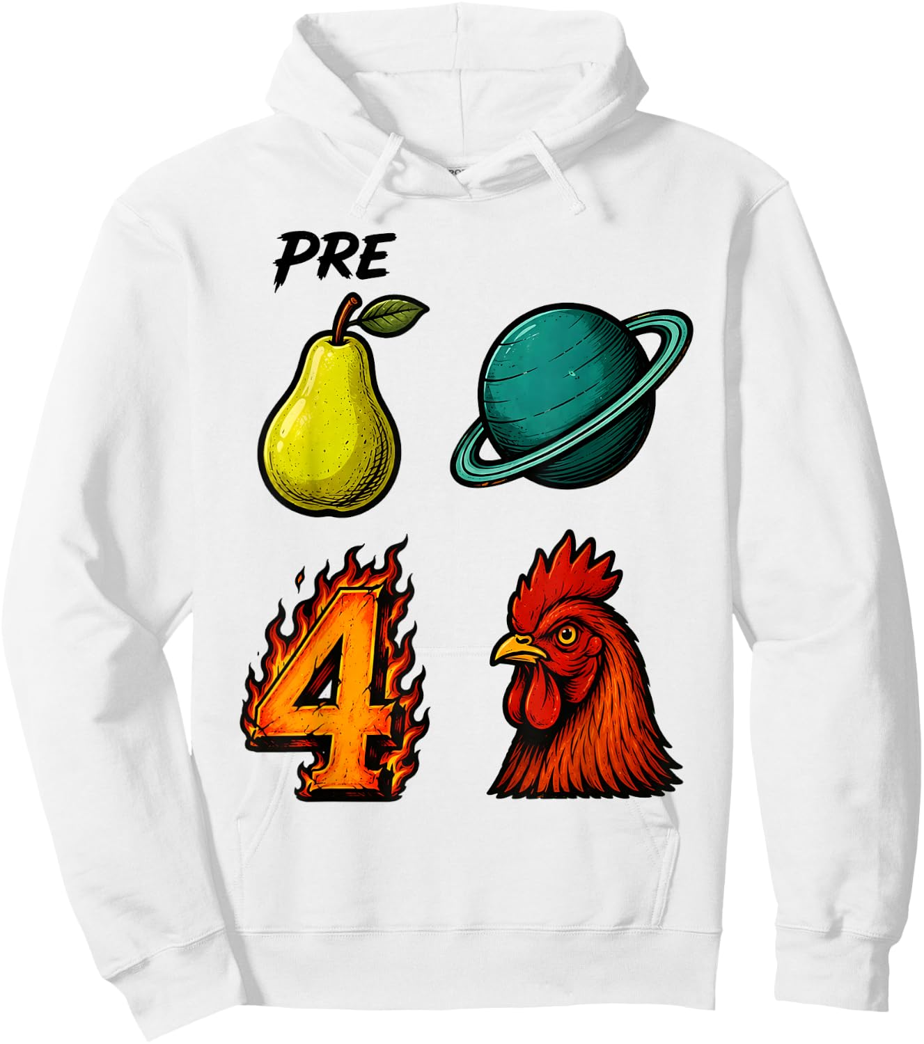 Prepare Uranus for Rooster Clever Adult Humor Design Hoodie - Hoodie | White