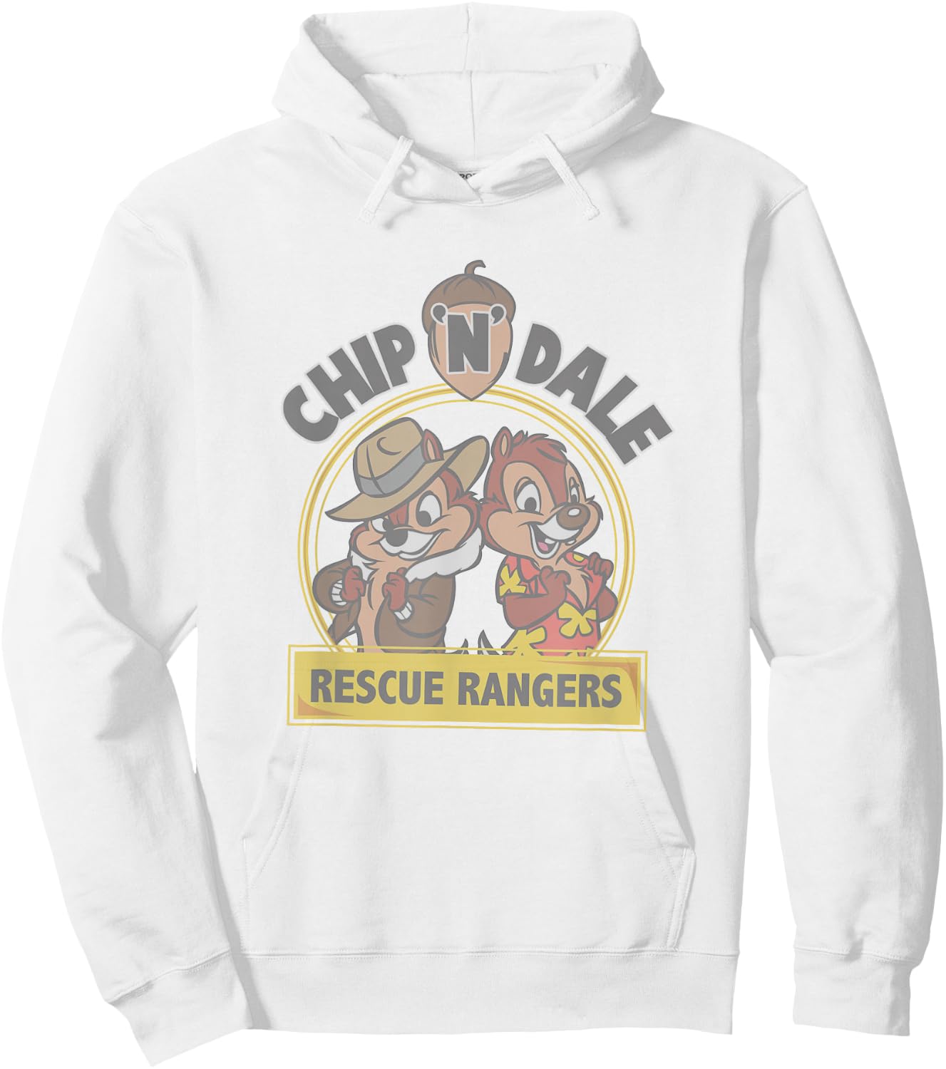 Disney Chip 'n' Dale Rescue Rangers Iconic Logo Hoodie - Hoodie | White