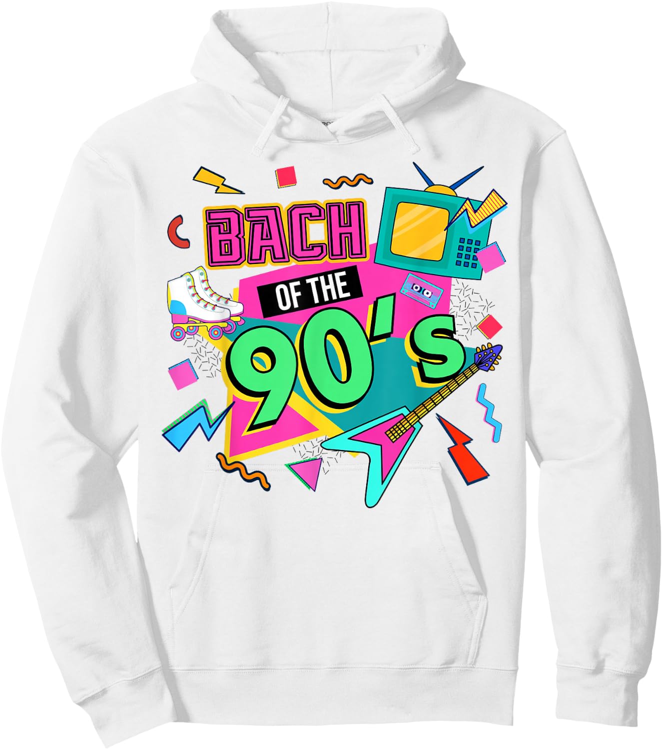 90s Bridesmaid Bride Bachelorette Bach Of The 90's Matching Hoodie - Hoodie | White