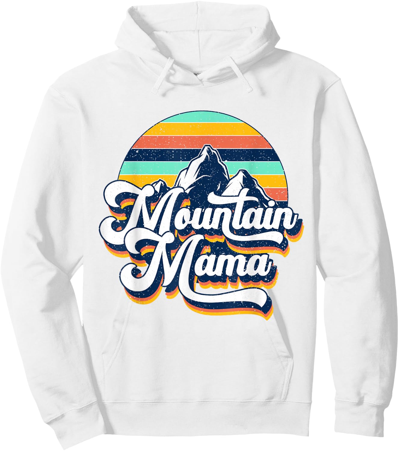 Retro Vintage Mountain Mama Life Cute Mother's Day Hoodie - Hoodie | White