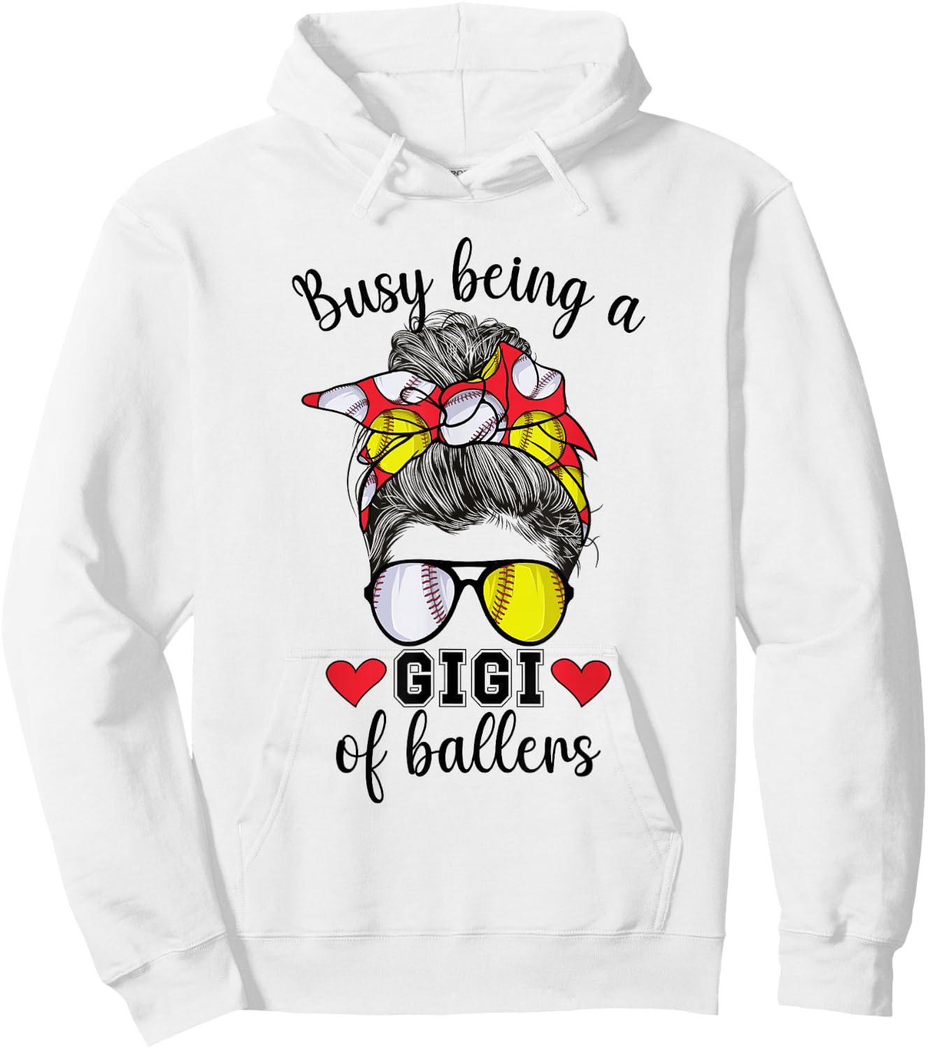 Softball Baseball Gigi Of Ballers Baseball Softball Gigi Hoodie - Hoodie | White