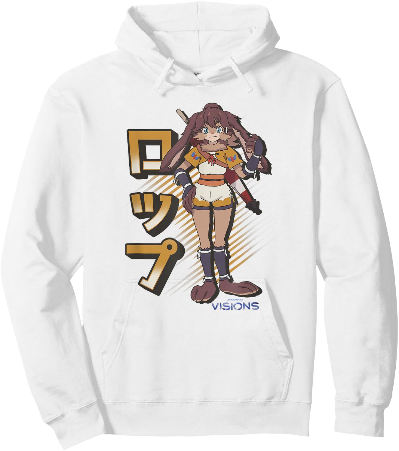 Star Wars Visions Lop And Ocho Kanji Poster Hoodie - Hoodie | White