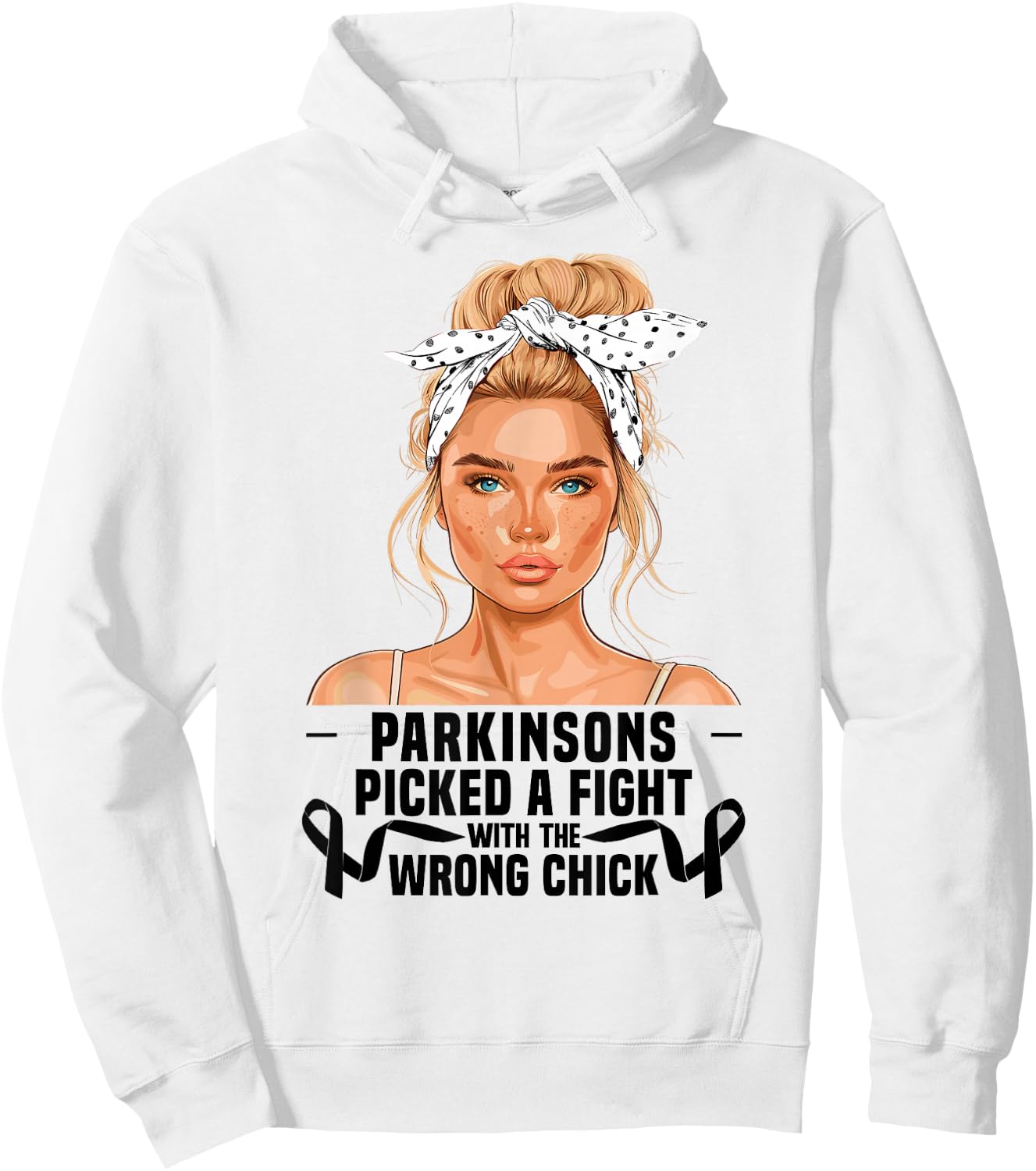 Parkinsons Awareness Month Women Fighter Parkinsons Hoodie - Hoodie | White
