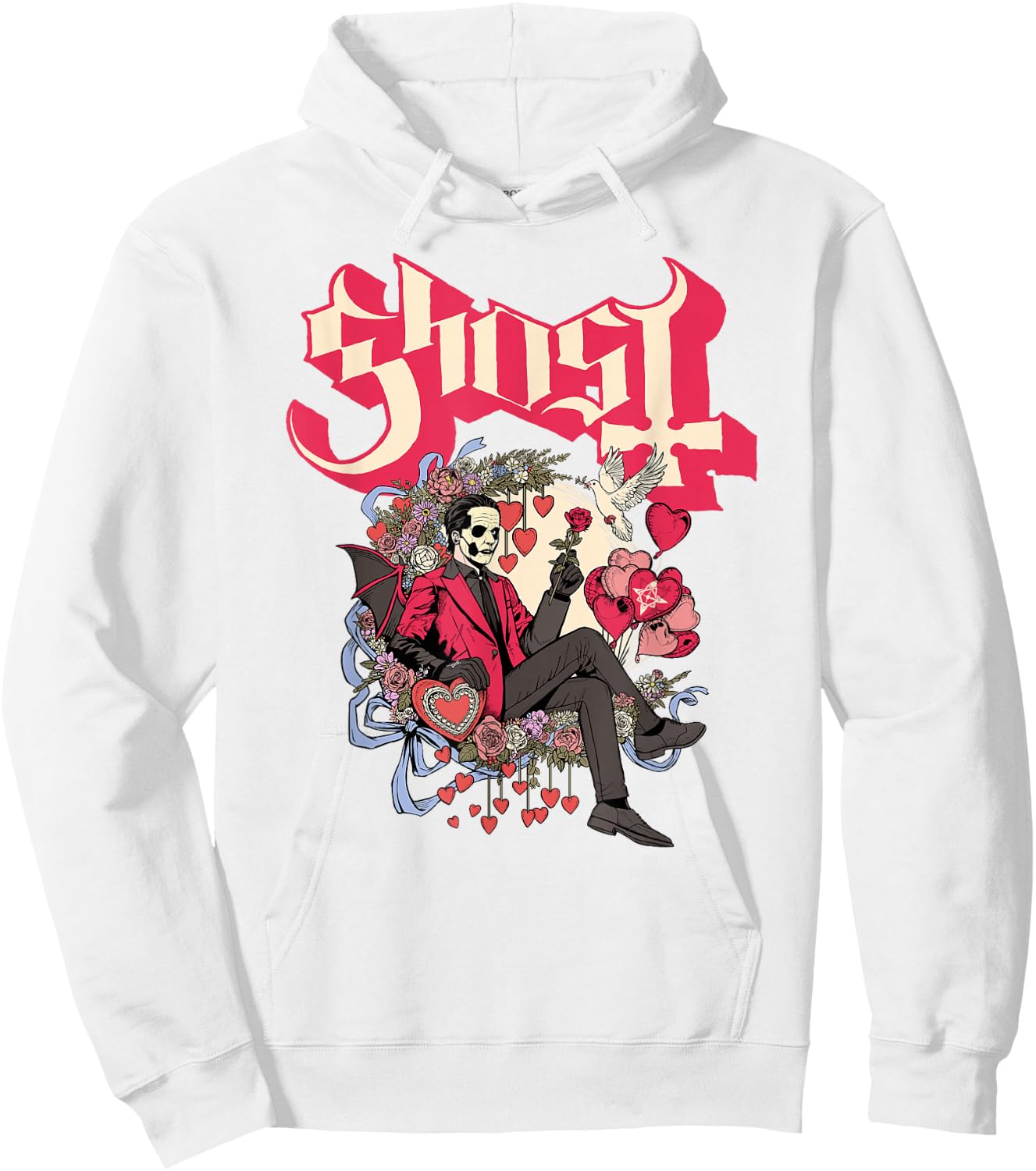 Ghost - Papa Cupid Valentine's Day Hoodie - Hoodie | White