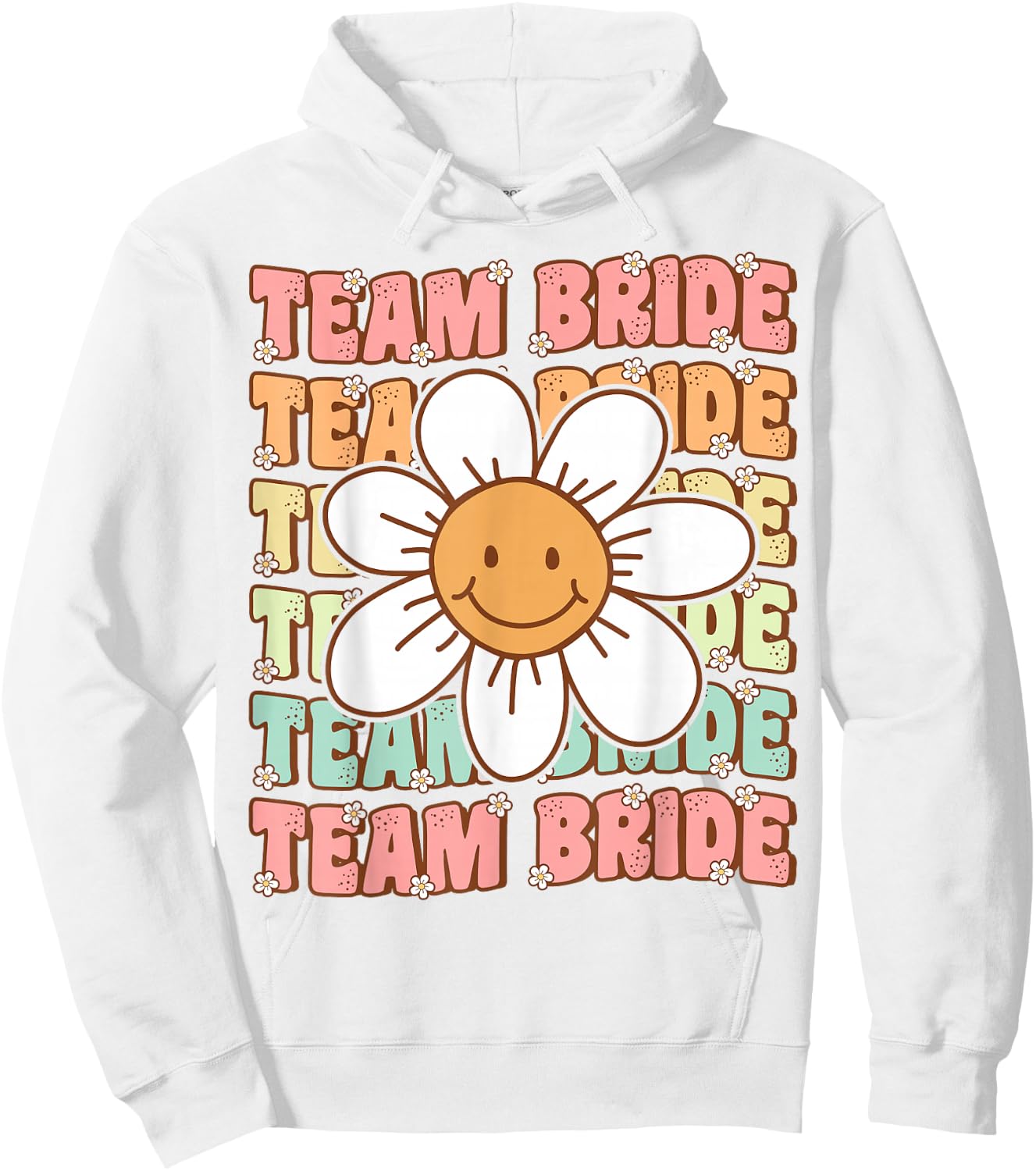 Groovy Team Bride Bridesmaid Bachelorette Party Wedding Hoodie - Hoodie | White