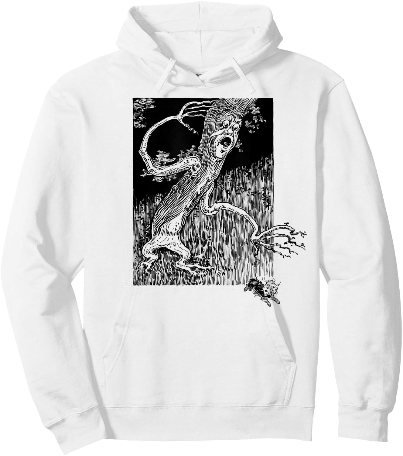 Vintage Wizard Of OZ Book Toto Dog -Fighting Tree Hoodie - Hoodie | White
