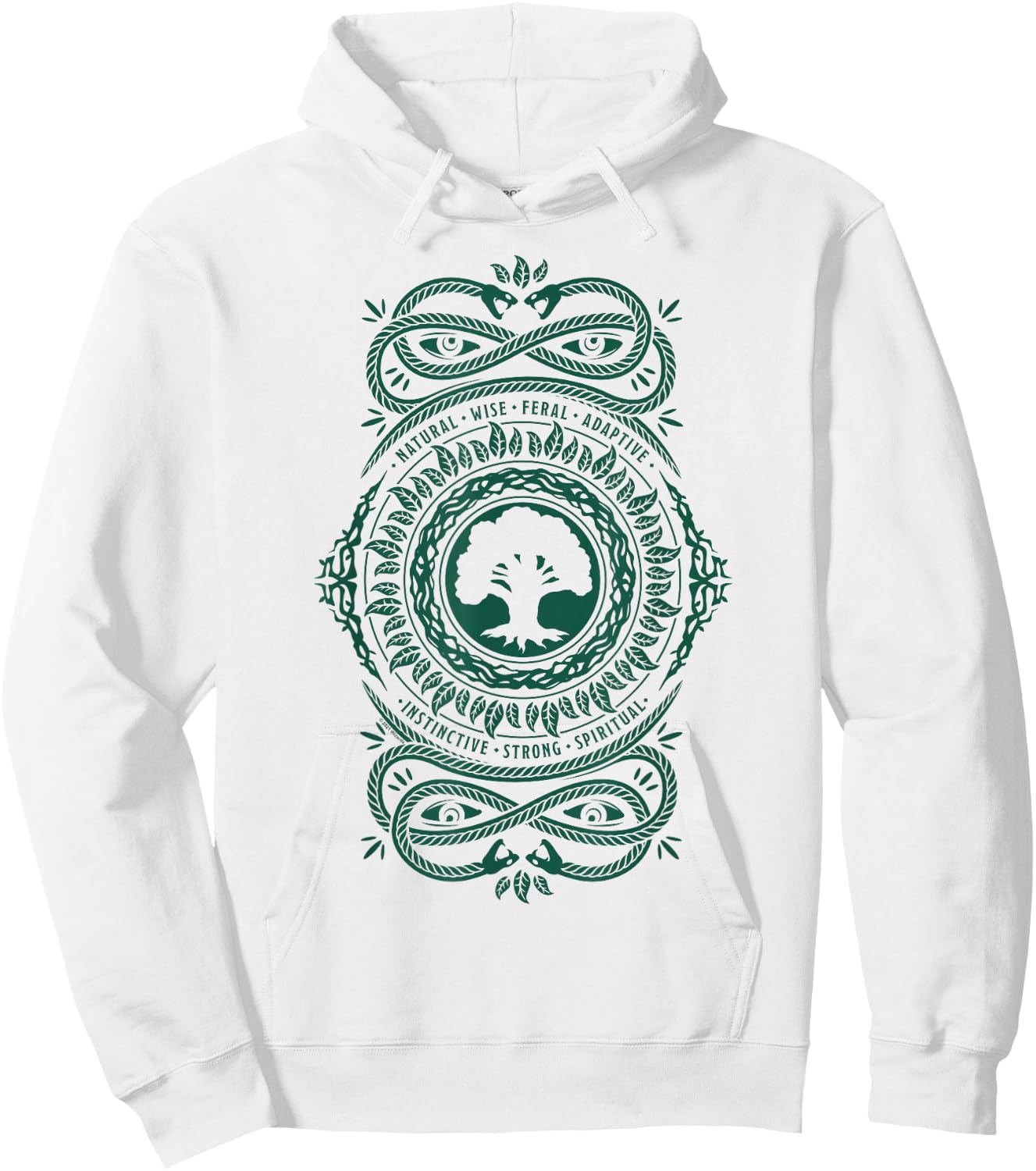 Magic: The Gathering Green Forest Mana Hoodie - Hoodie | White