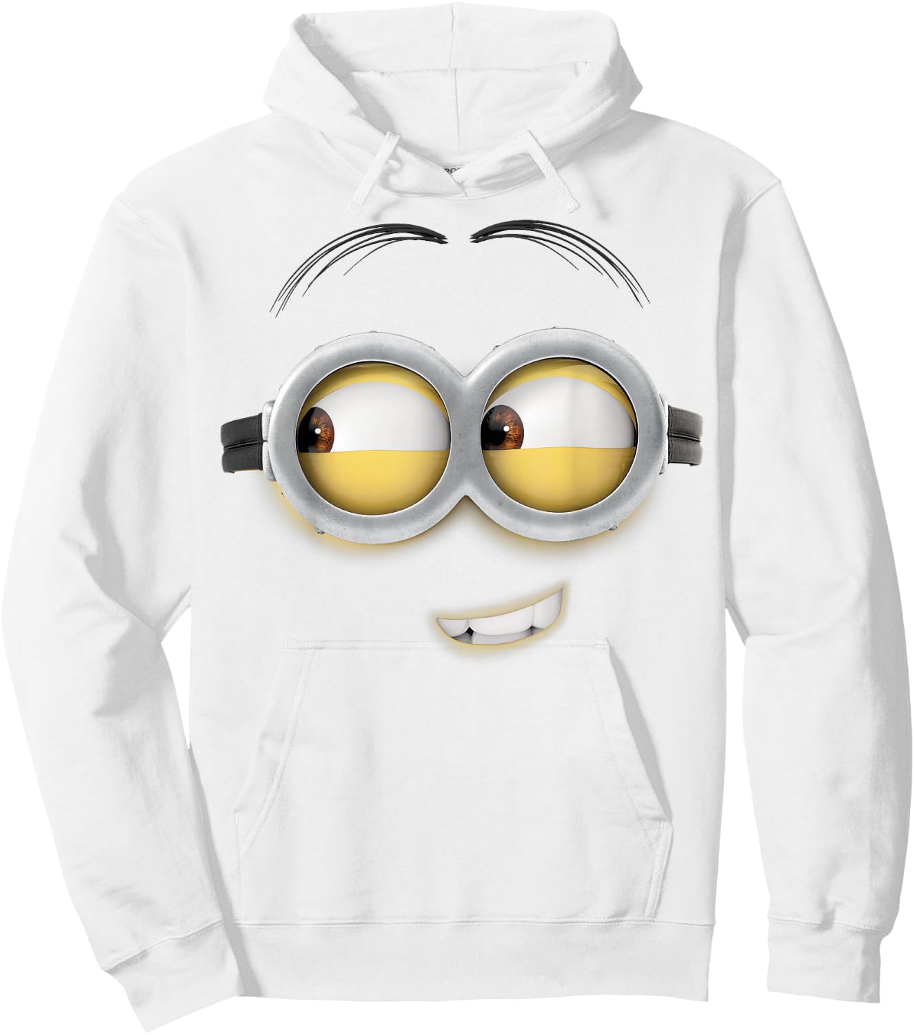 Despicable Me Minions Dave Side Smile Graphic Hoodie - Hoodie | White
