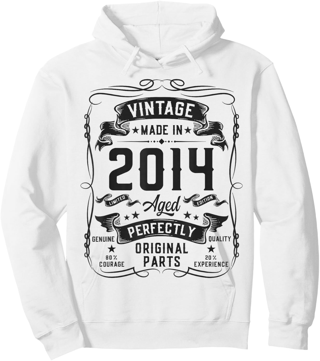 Vintage 2014 12yr 12th Birthday Gifts Boys Girls 12 Year Old Hoodie - Hoodie | White