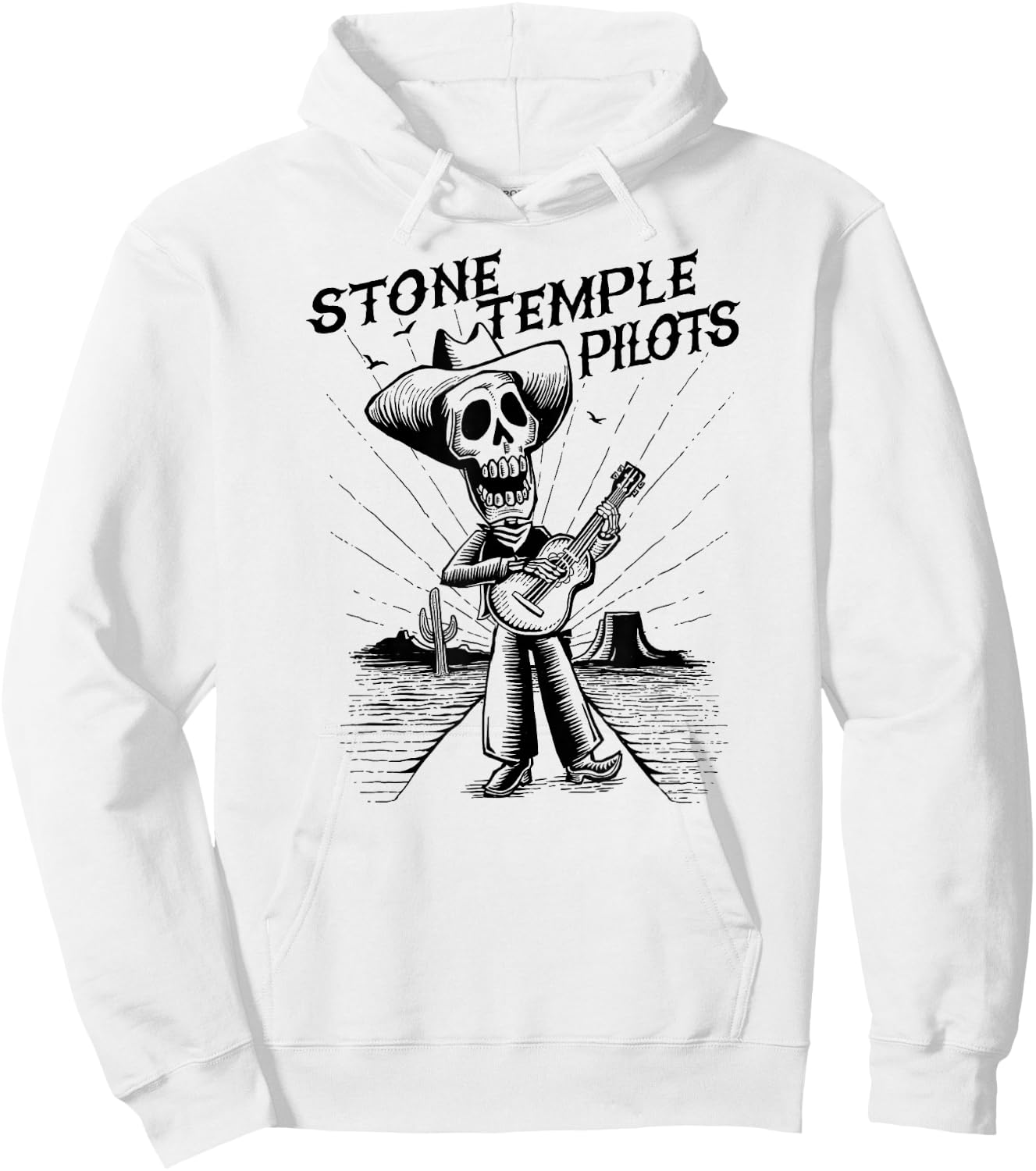 Stone Temple Pilots – Skeleton Day of the Dead Hoodie - Hoodie | White