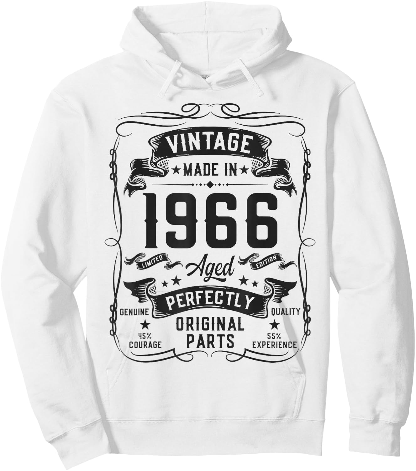 Vintage 1966 60yr 60th Birthday Gifts 60 Years Old Hoodie - Hoodie | White