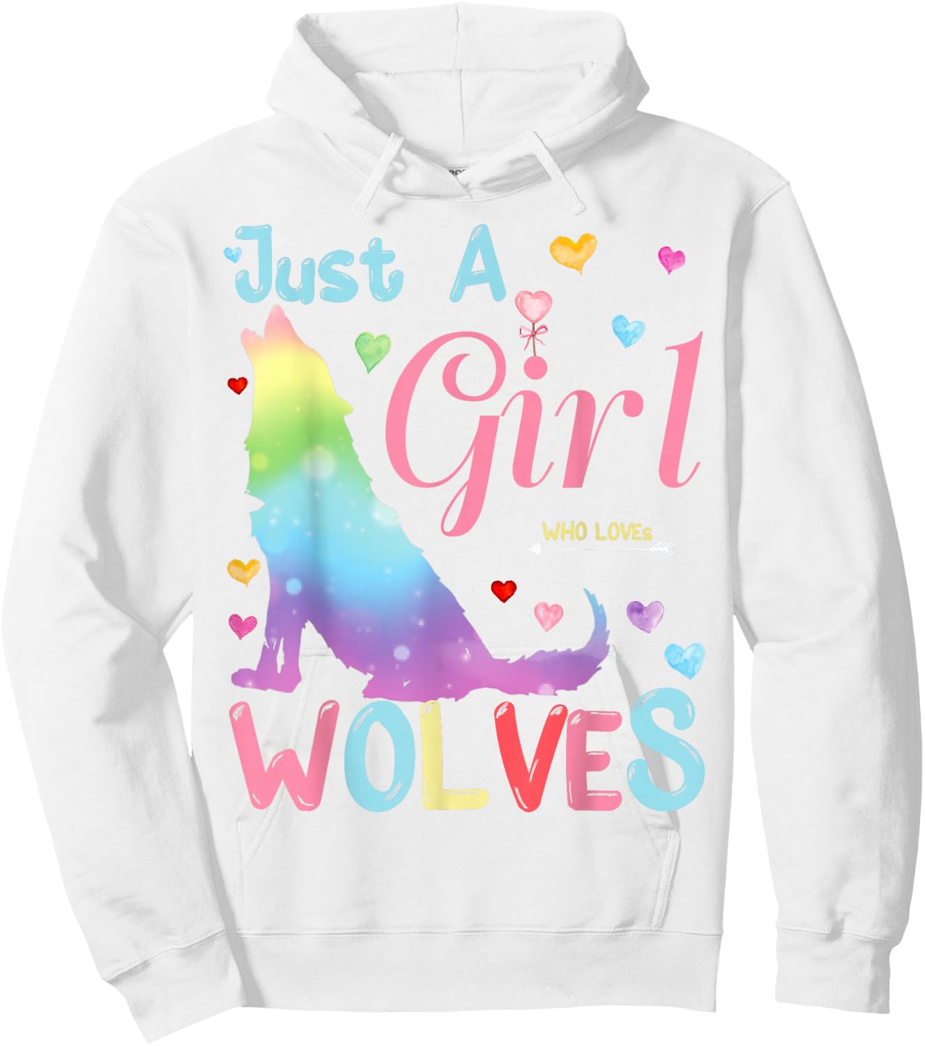 Wolves Cute Wolf Toddler Girls Howling Kids Wolf Costume Hoodie - Hoodie | White