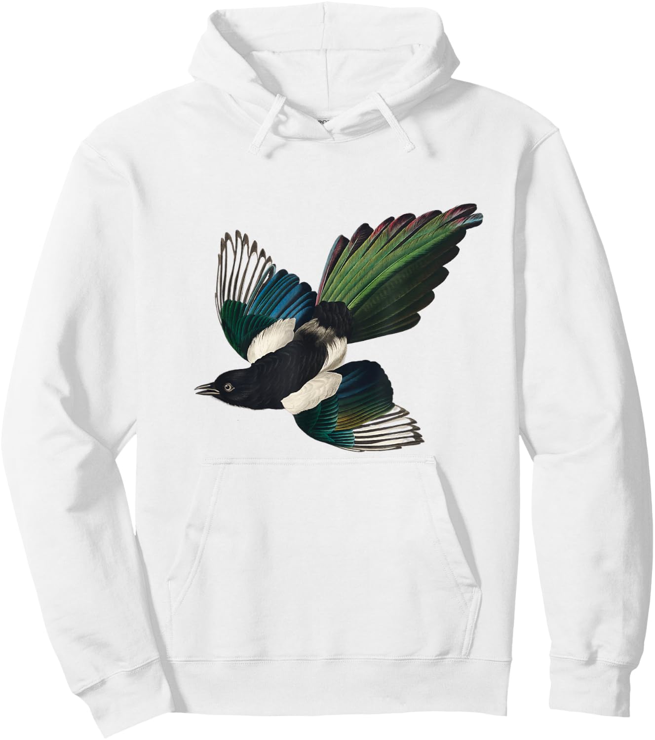 Magpie Bird Hoodie - Hoodie | White