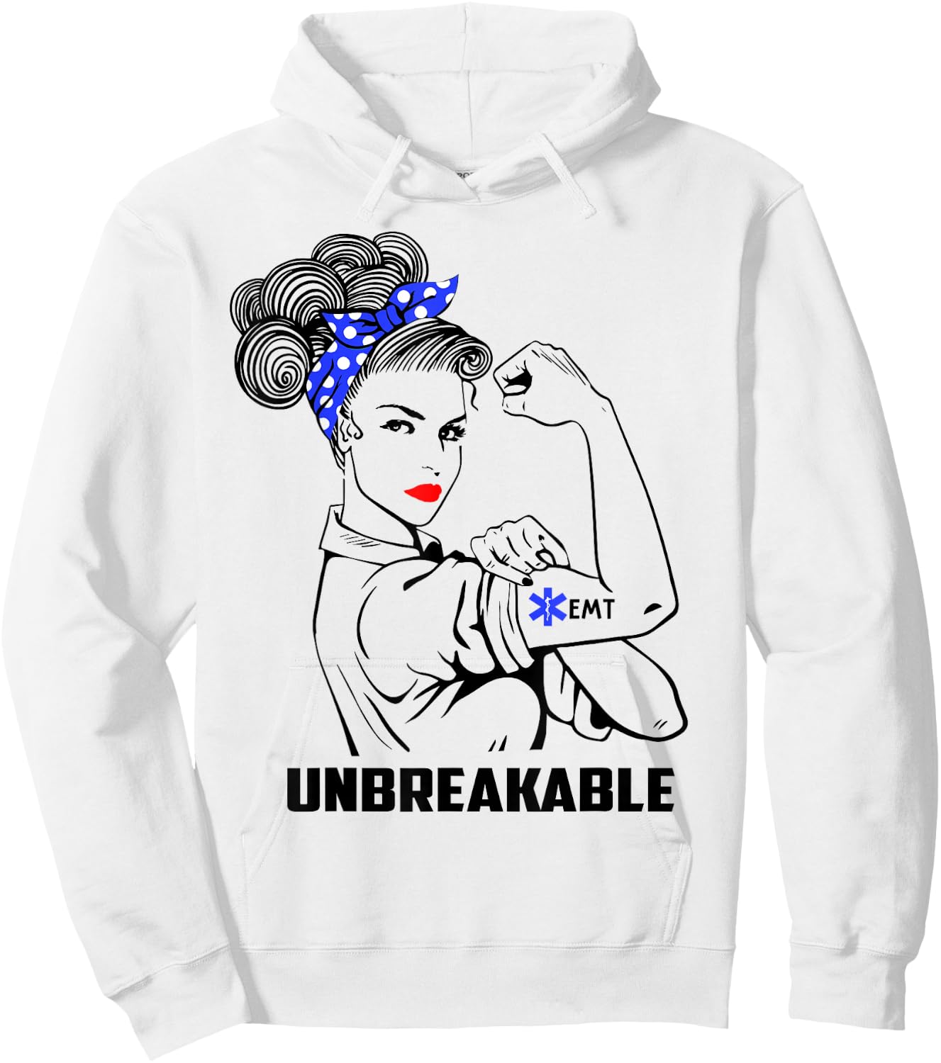 EMT Unbreakable Emergency Medical Technician EMT Gift Hoodie - Hoodie | White