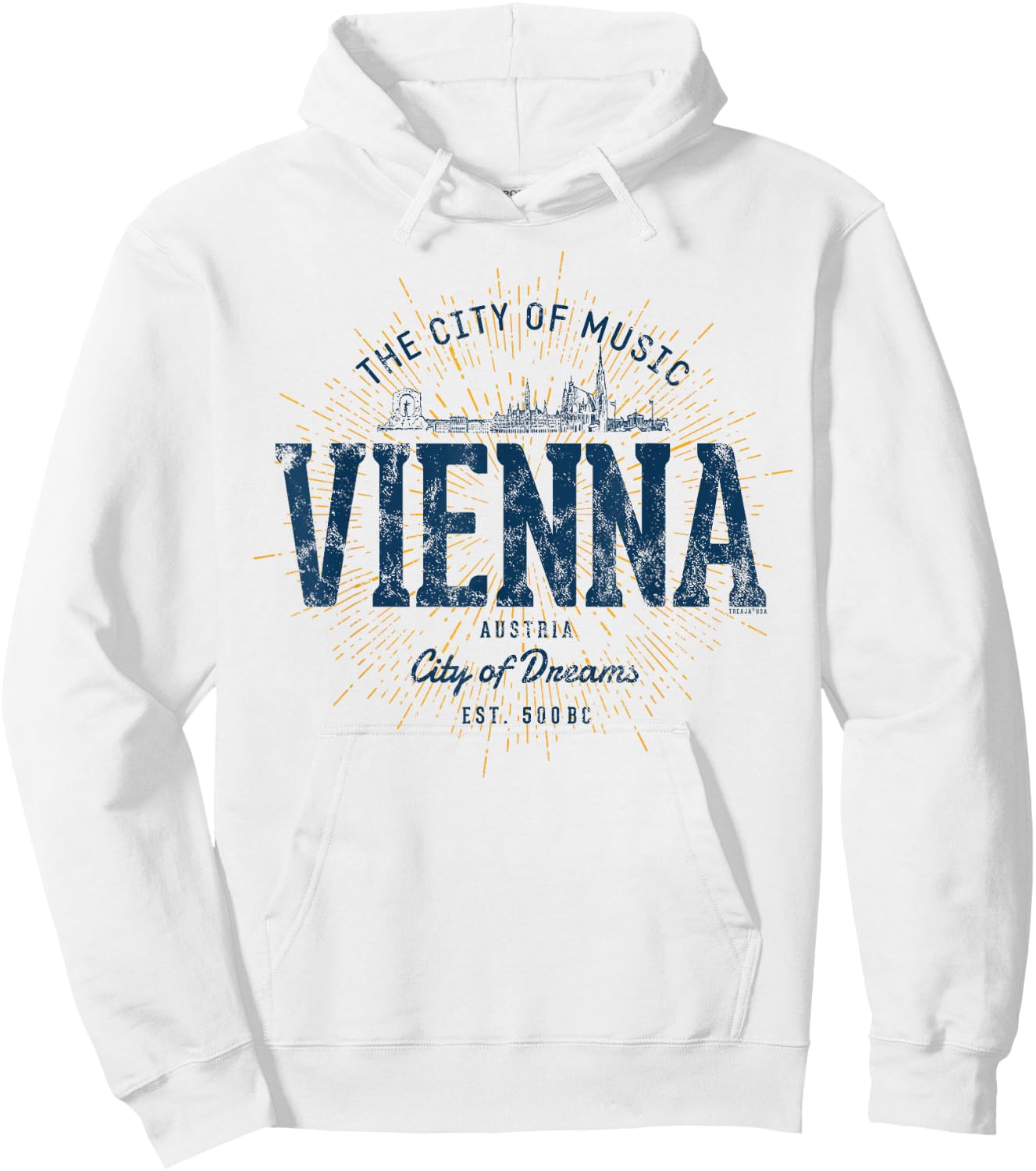 Vintage Vienna Retro Hoodie - Hoodie | White