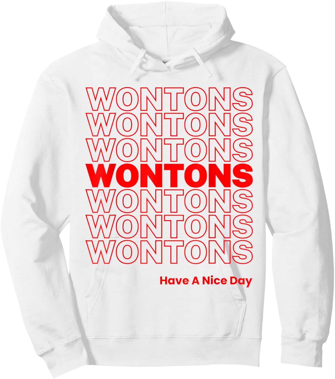 Funny Wonton Dumpling Won Ton Soup Chinese Food Lover Meme Hoodie - Hoodie | White