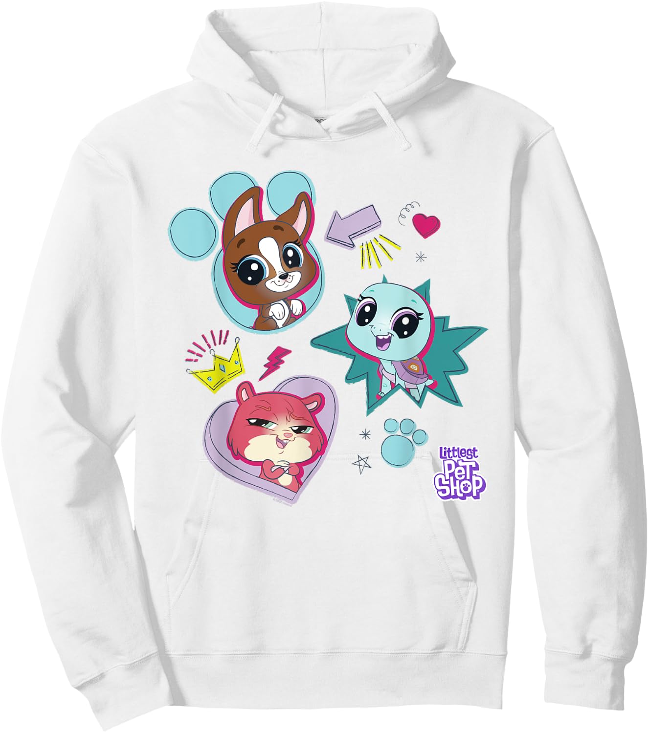 Littlest Pet Shop Pawsitively Cute Group Hoodie - Hoodie | White
