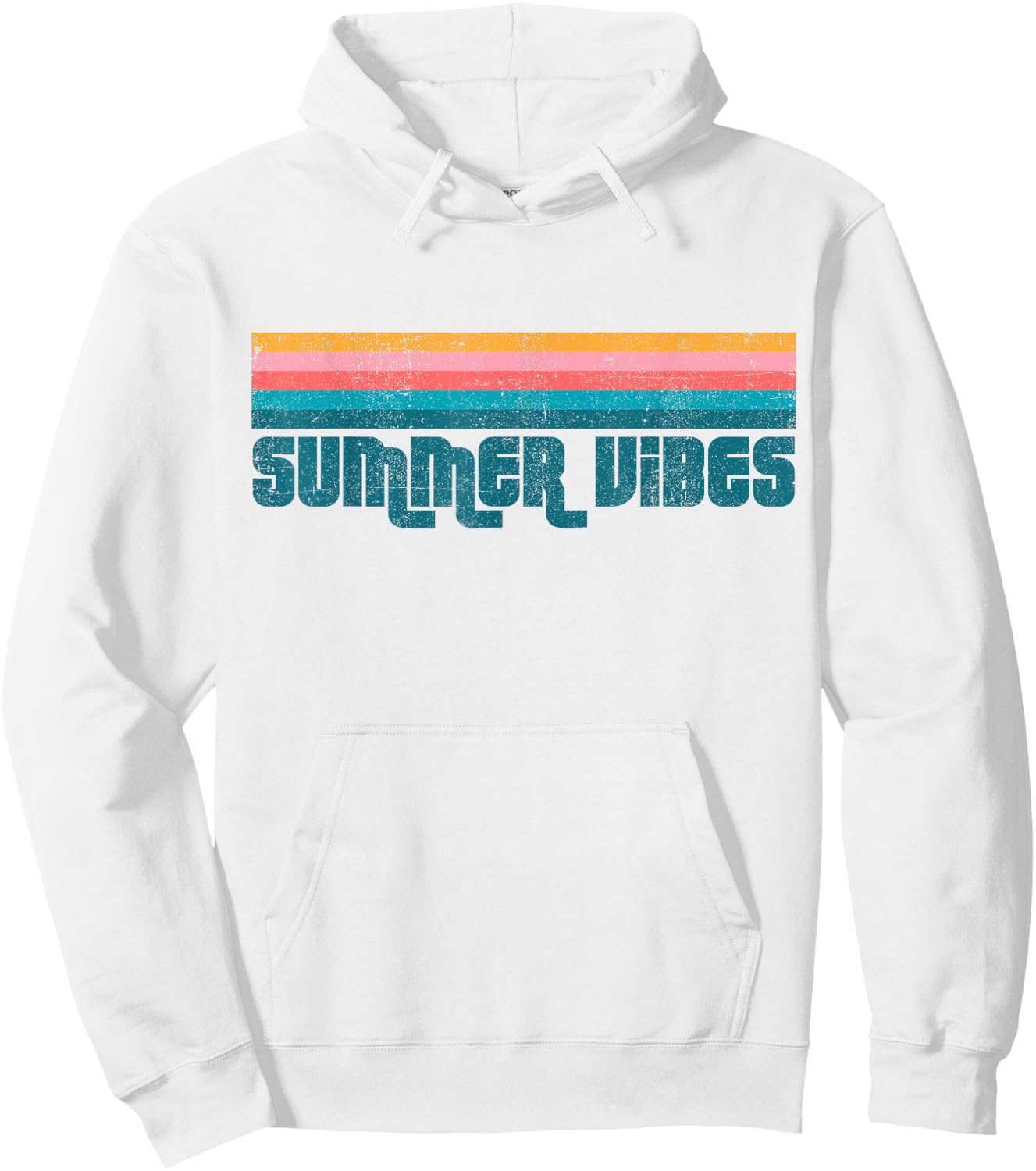 Retro Summer Vibes Beach Vacation Vintage Cute Women's Gift Hoodie - Hoodie | White