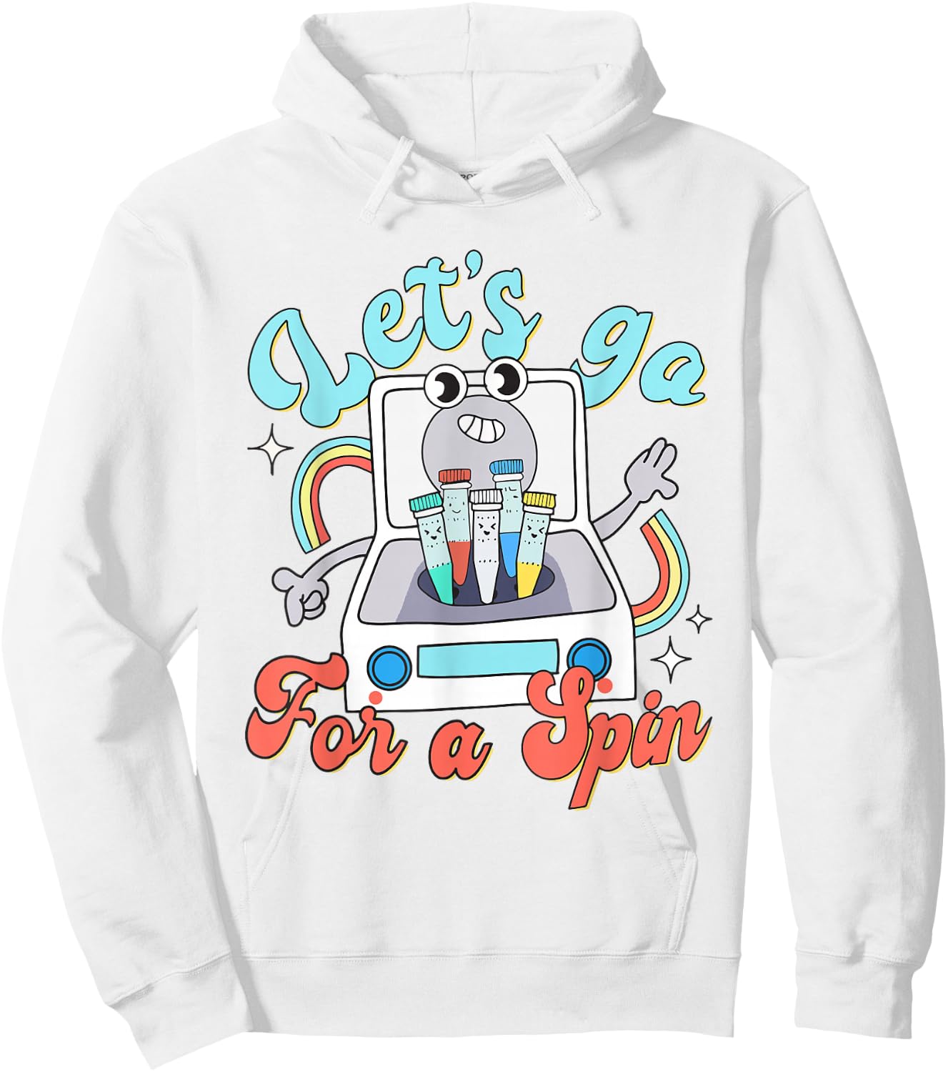 Retro Lab Scientist Centrifuge Acrylic MLS Medical Lab Week Hoodie - Hoodie | White