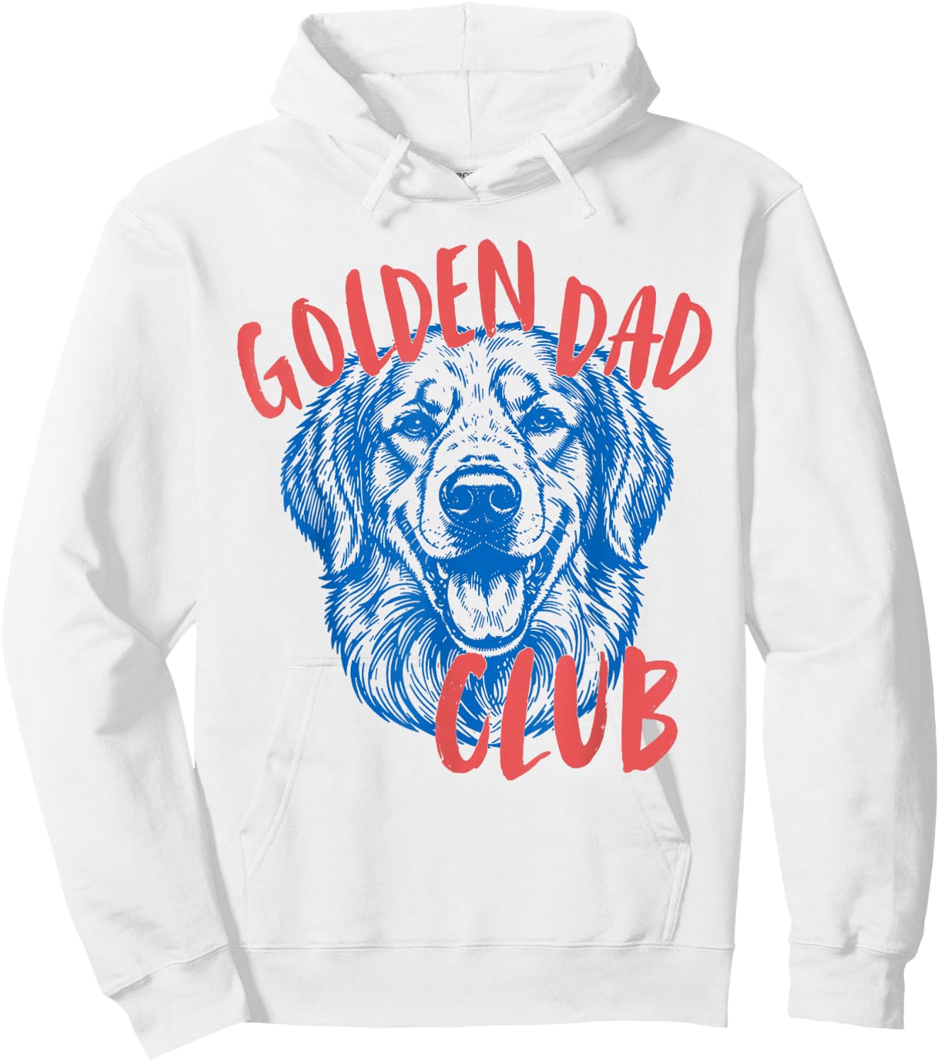Golden Dad Club Funny Golden Retriever Dog Dad Vintage Hoodie - Hoodie | White