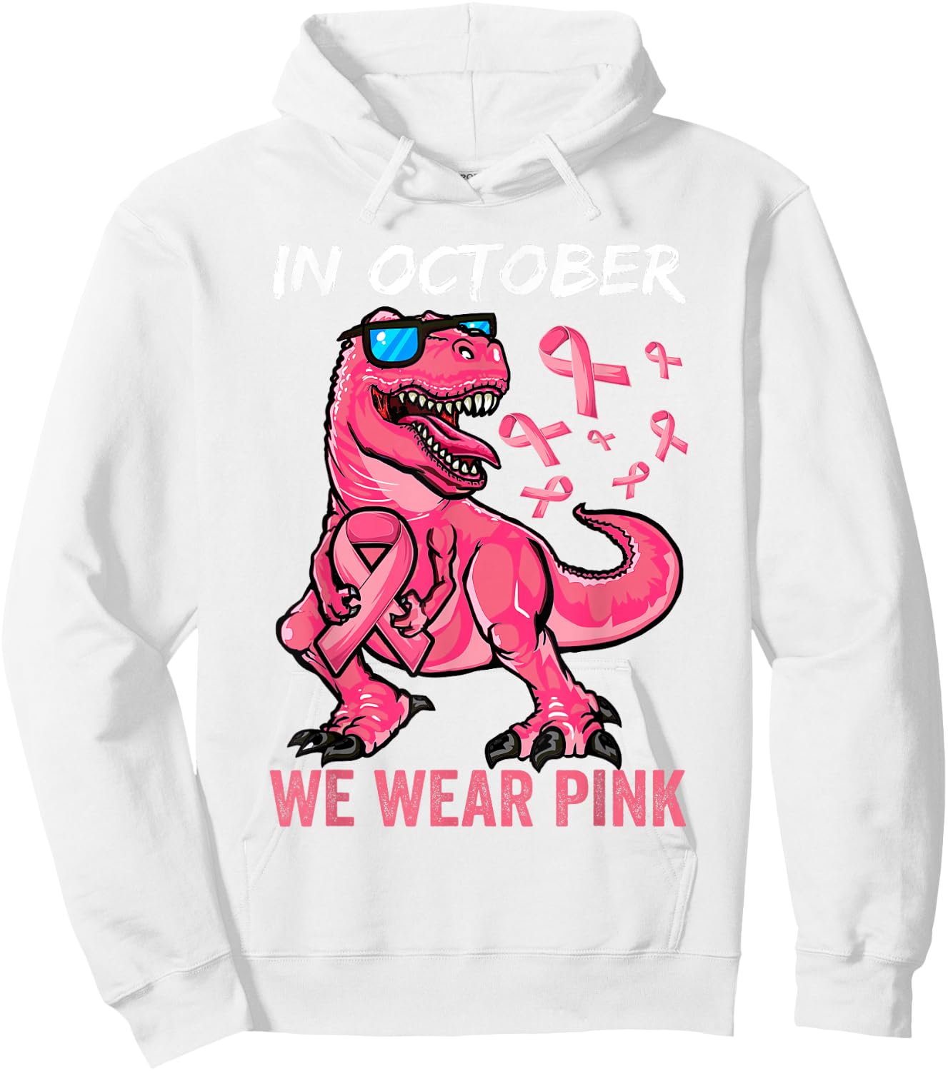 Breast Cancer Shirt for Boys, Breast Cancer Shirts for Kids Hoodie - Hoodie | White