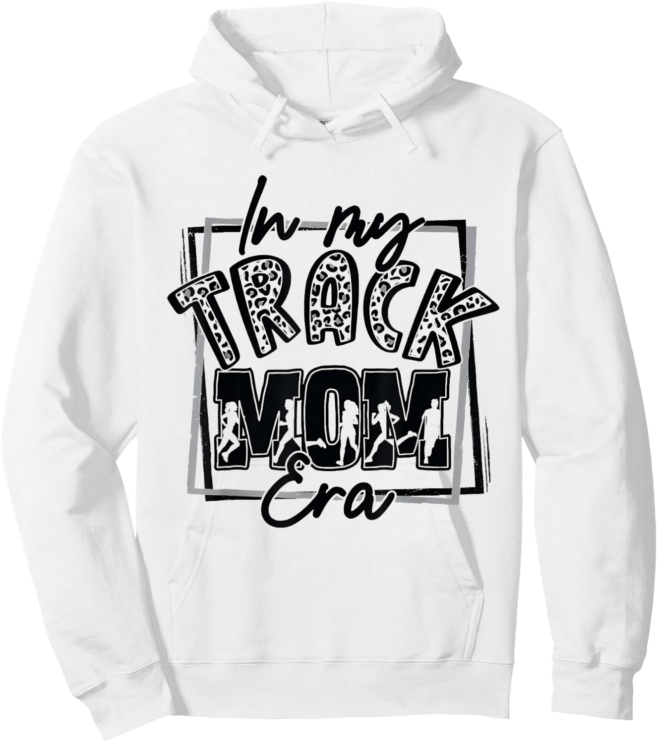 In My Track Mom Era Groovy Retro Track Mom Mother's Day Hoodie - Hoodie | White