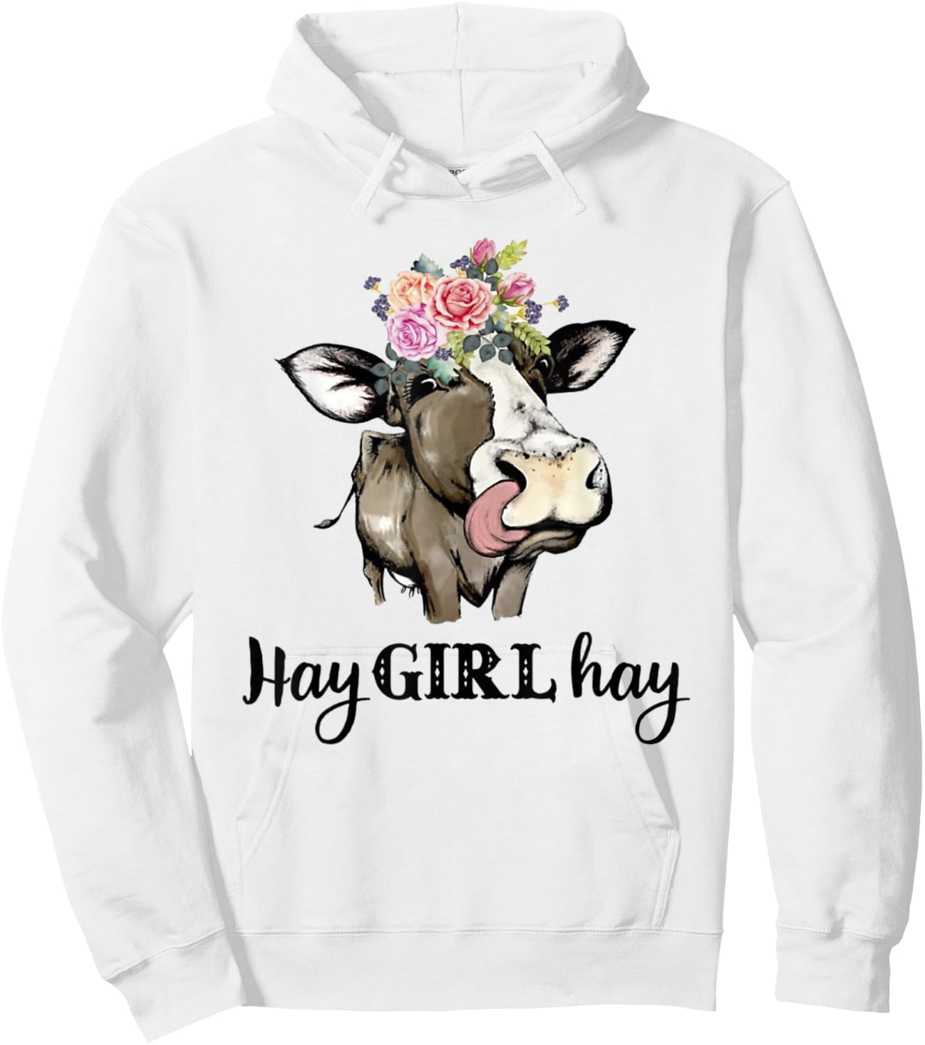 Cow Hay Girl Hay Funny Cow Lovers Heifer Gifts Hoodie - Hoodie | White