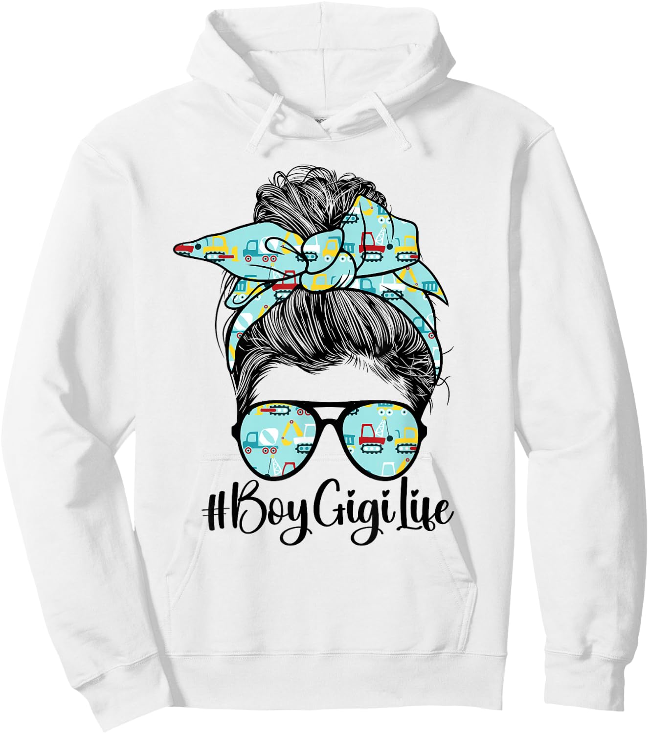 Boy Gigi Life Grandma Gigi Of Boys Gigi Hoodie - Hoodie | White