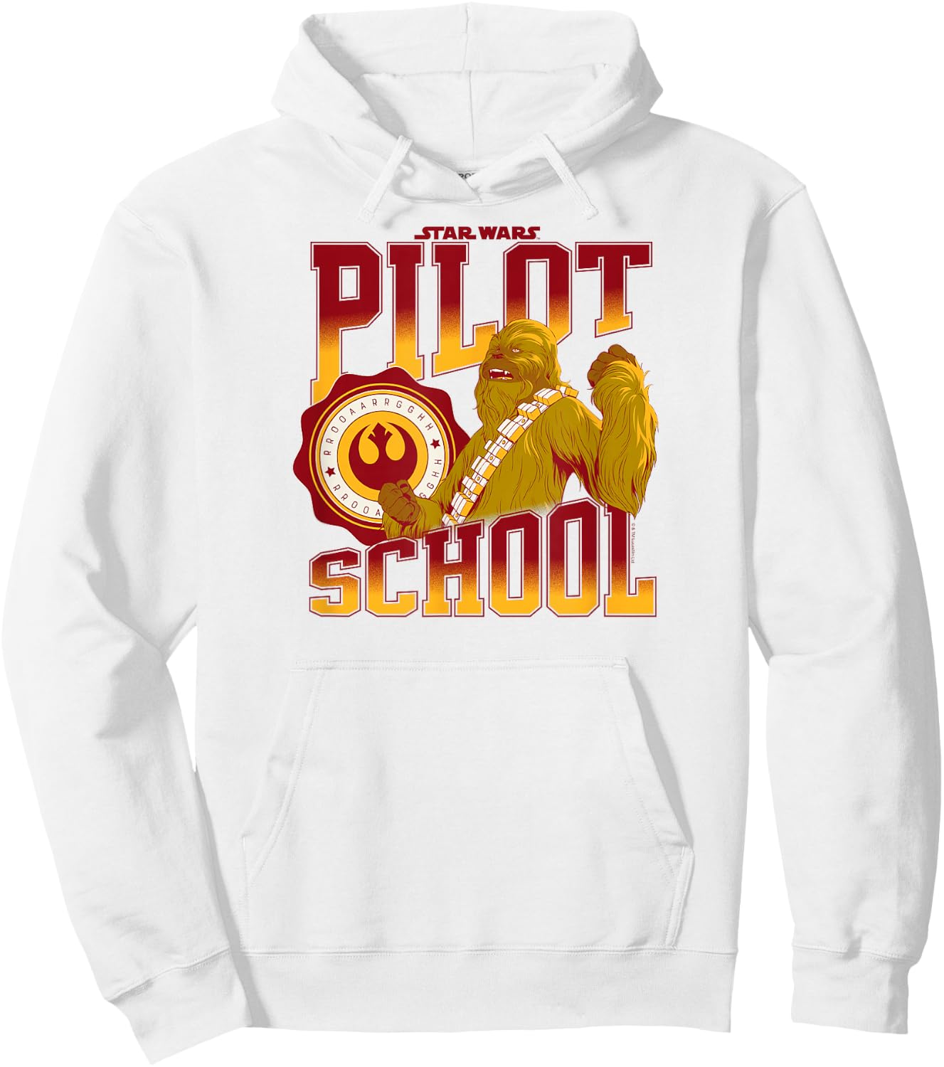 Star Wars - Chewbacca Wookie Pilot School Hoodie - Hoodie | White