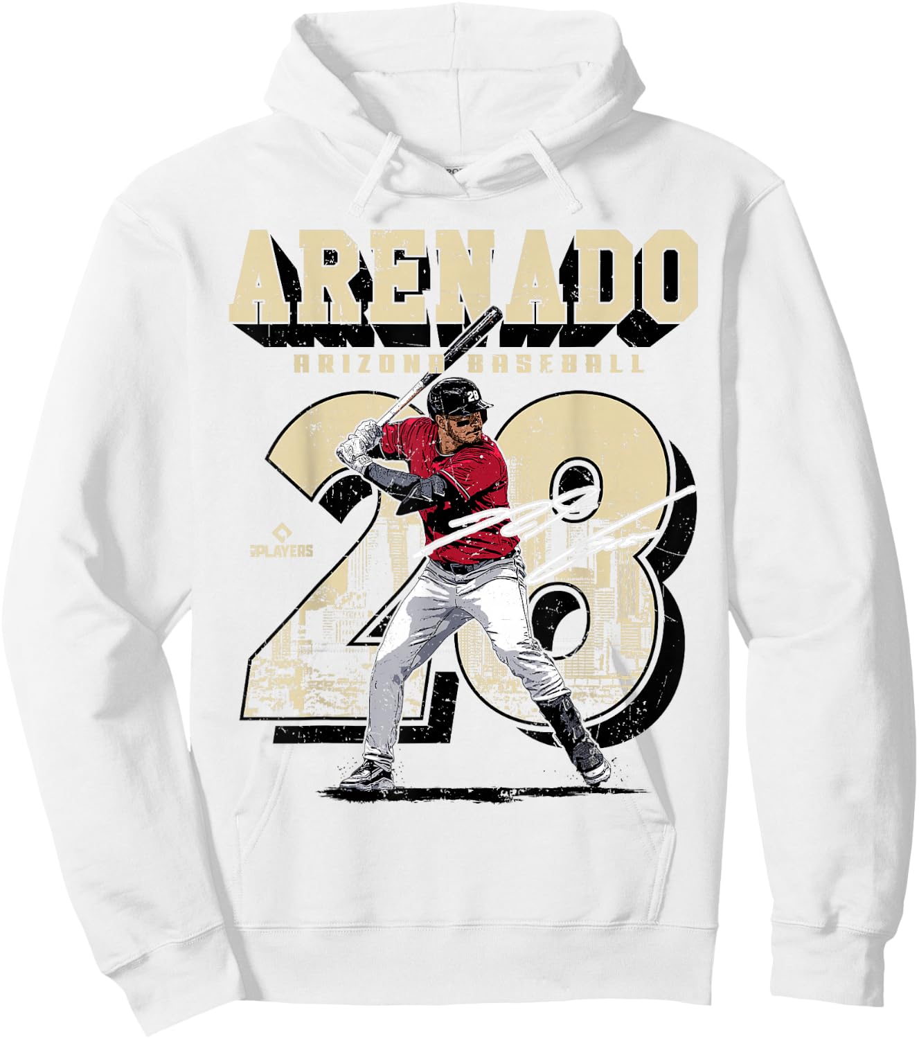 Nolan Arenado | Arizona D MLB Baseball Players | MLBNOA206M Hoodie - Hoodie | White