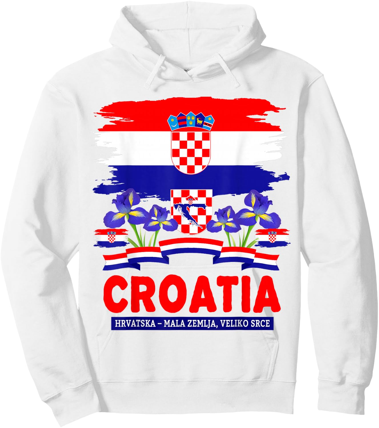 Hrvatska Croatian Flag Outfit Idea for Kids & Croatia Flag Hoodie - Hoodie | White
