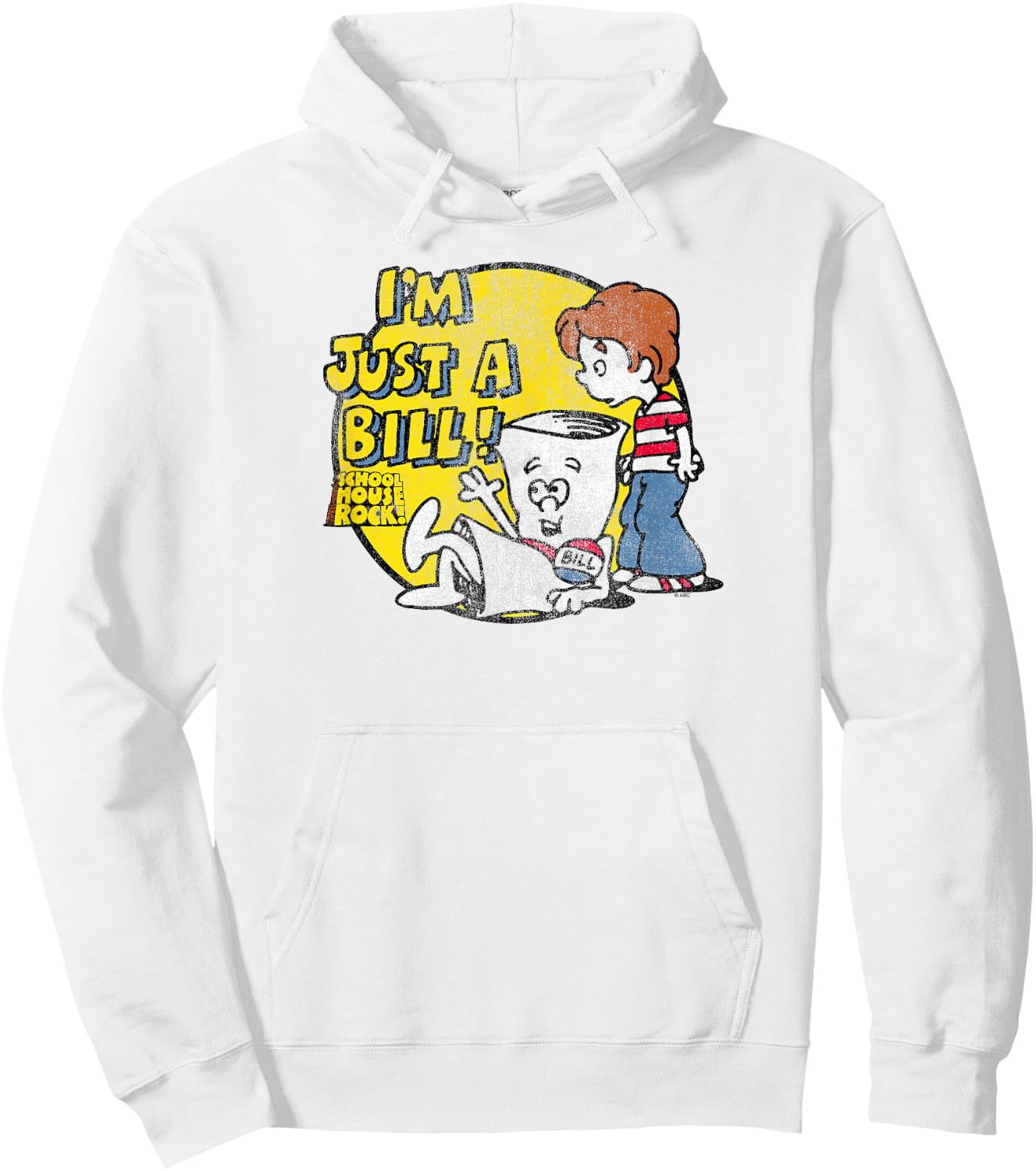 Schoolhouse Rock I’m Just a Bill Round Logo Retro TV Show Hoodie - Hoodie | White