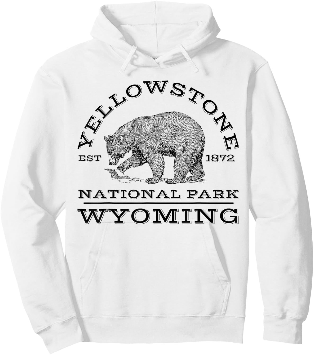 Yellowstone National Park Bear Wyoming Hike Outdoors Hoodie - Hoodie | White