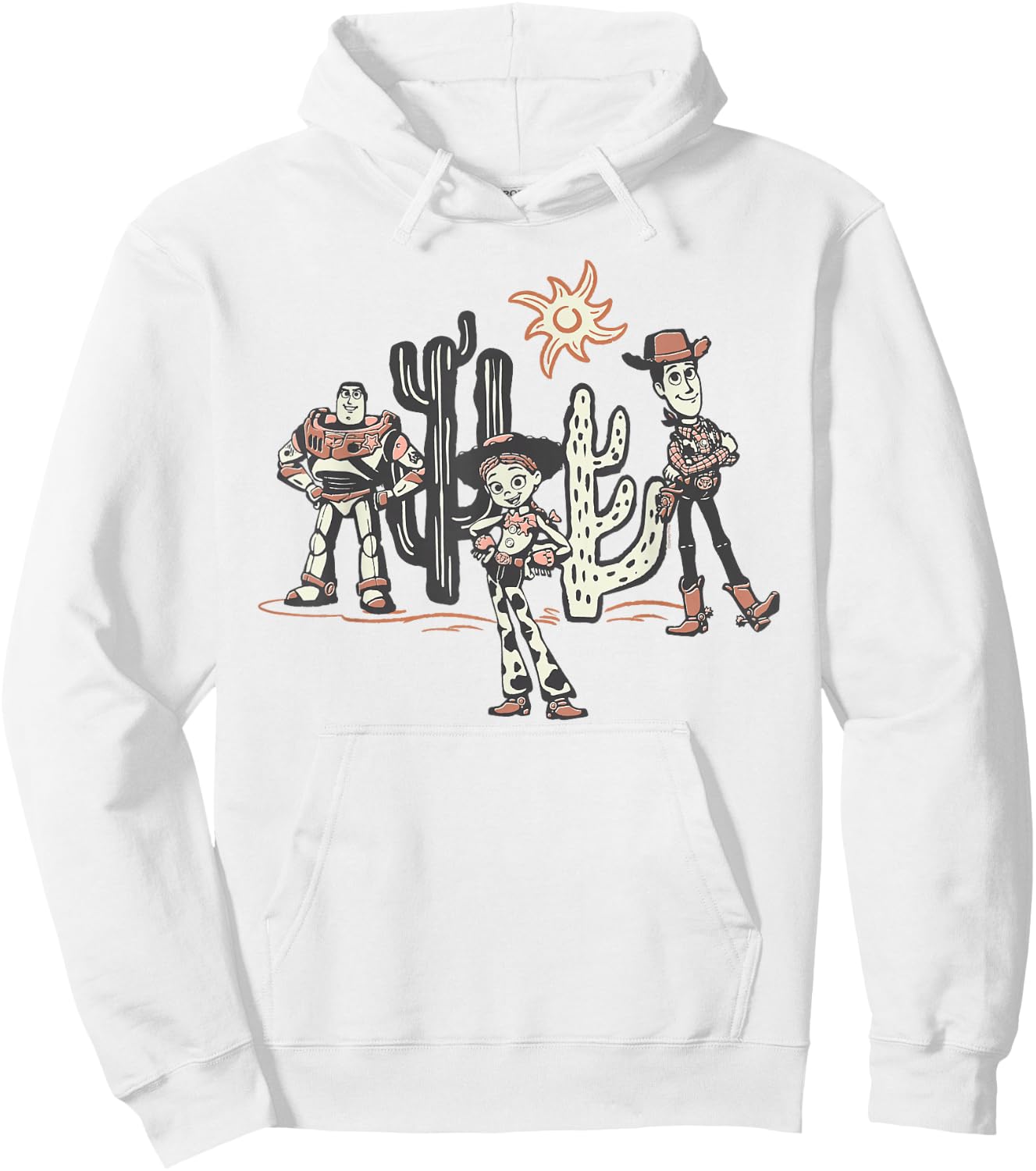 Disney and Pixar's Toy Story 5 Wild West Jessie Woody & Buzz Hoodie - Hoodie | White