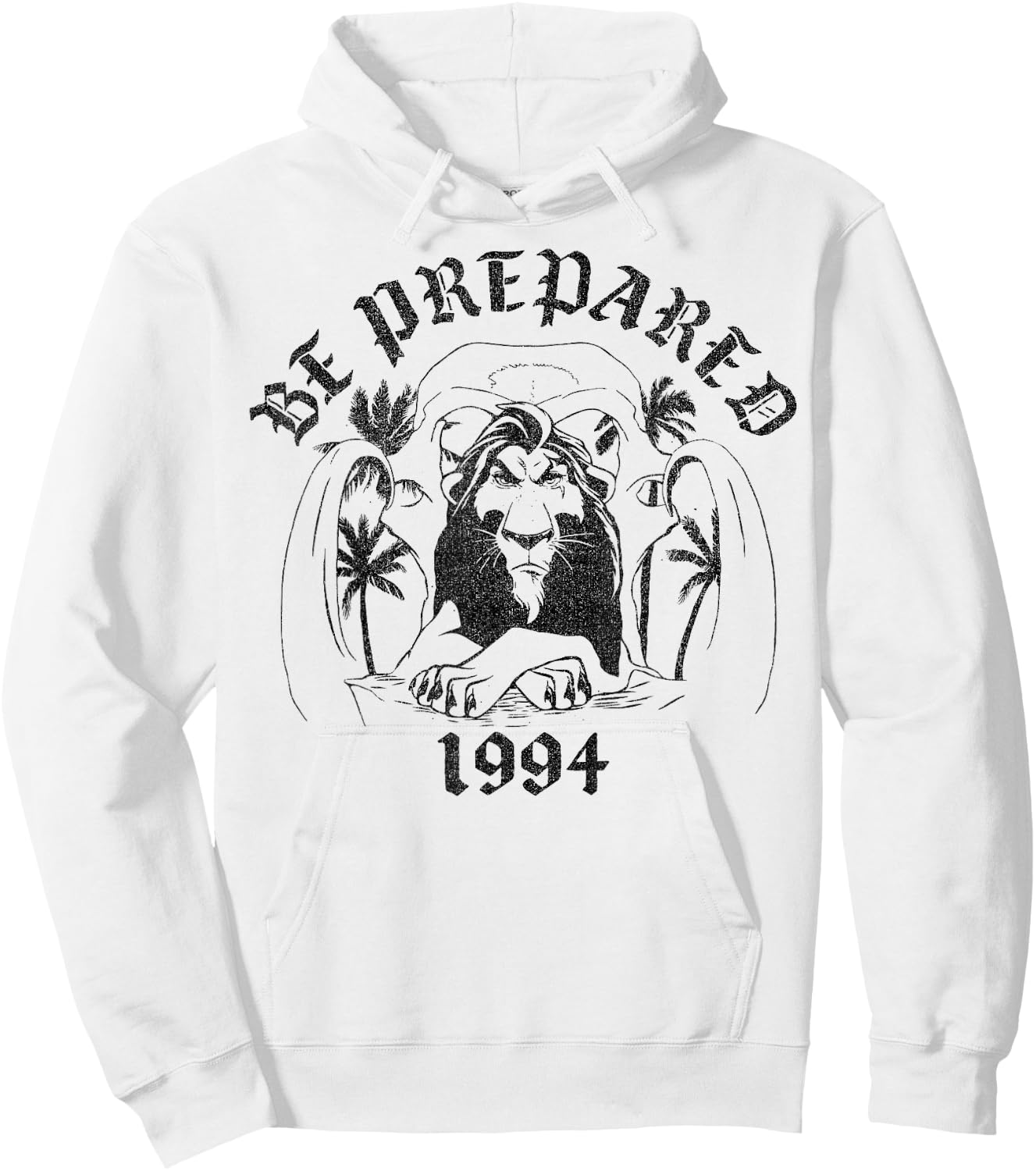 Disney The Lion King Scar Be Prepared 1994 Hoodie - Hoodie | White