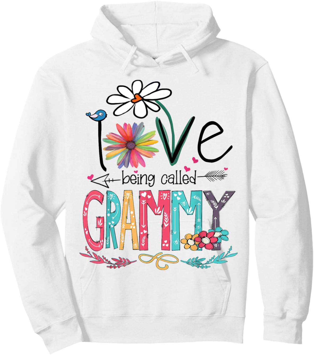 I Love Being Called Grammy Sunflower Shirt Hoodie - Hoodie | White
