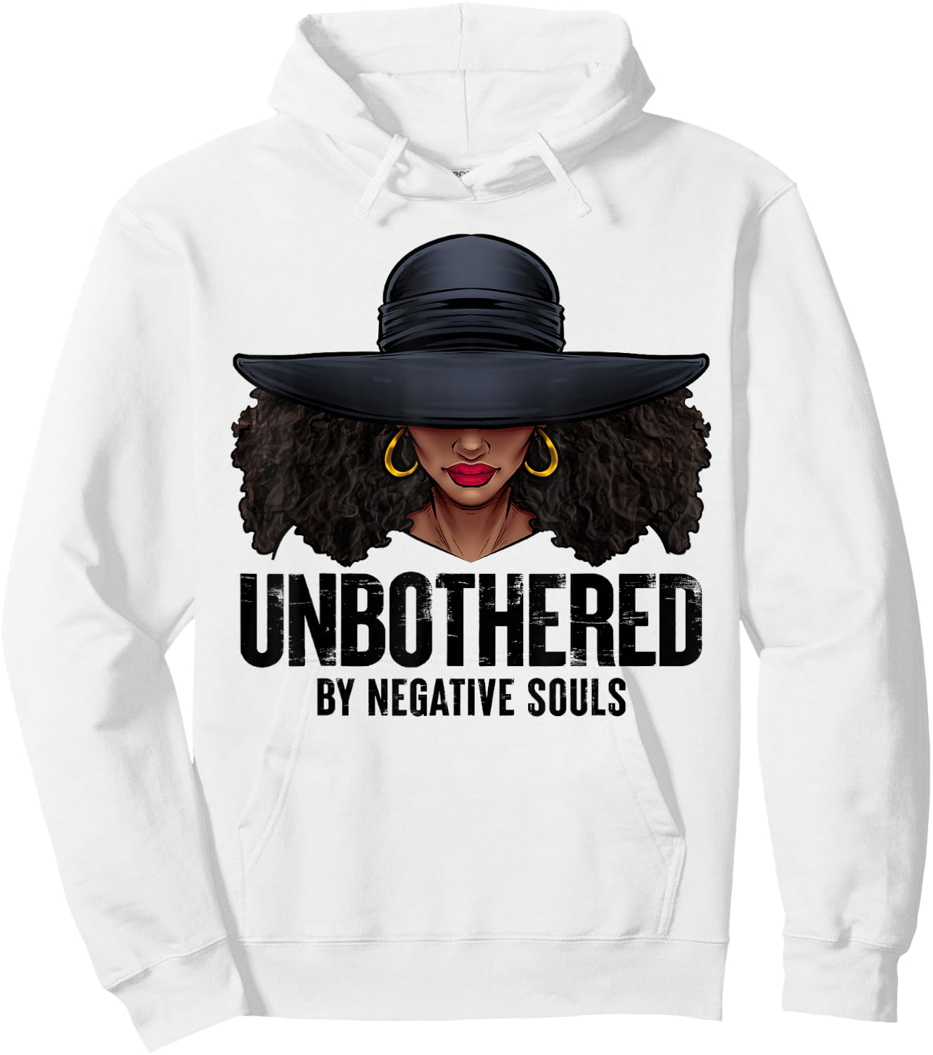 Unbothered Sassy Black Queen African American Ladies Gifts Hoodie - Hoodie | White