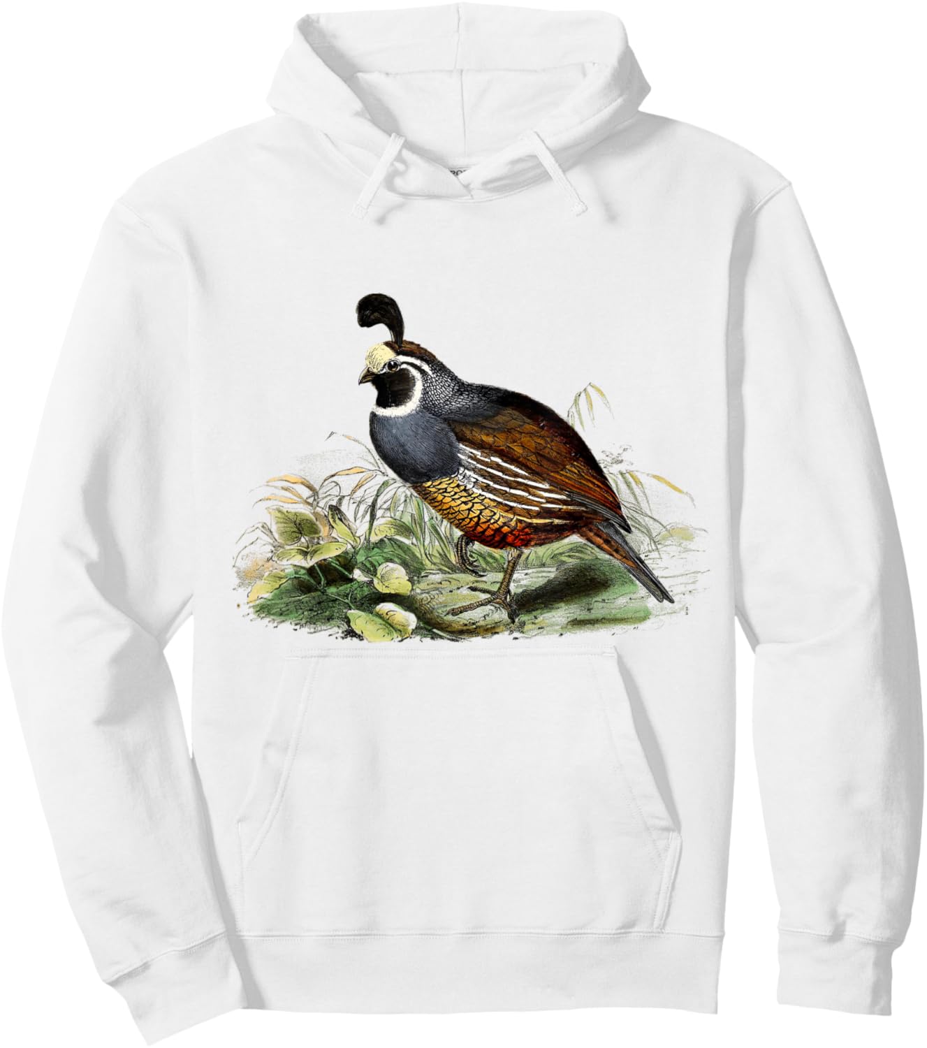 California Quail CA Quail Birder California Quail Hoodie - Hoodie | White