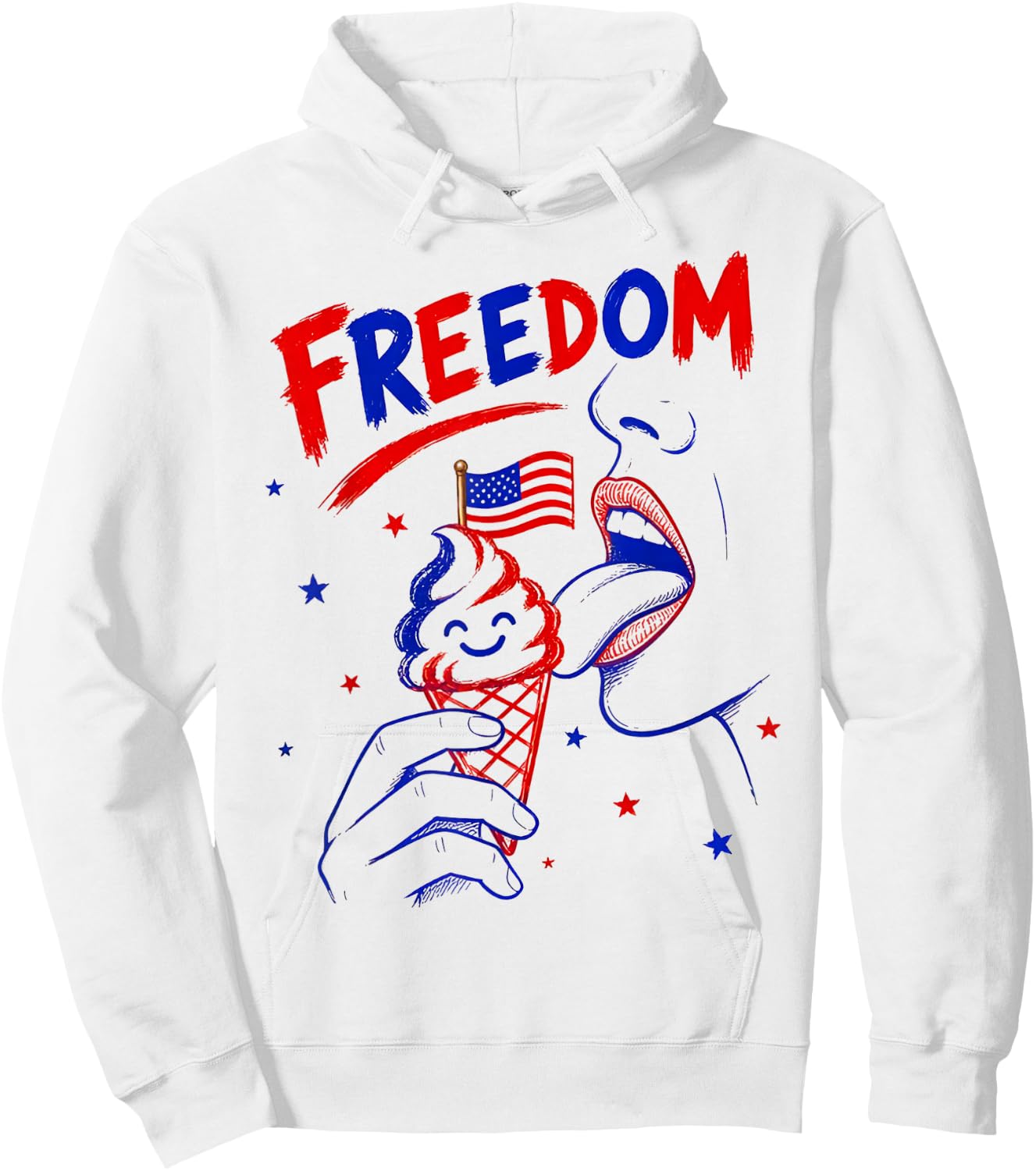 I Love The Taste of Freedom 4th July Patriotic Cream Couple Hoodie - Hoodie | White