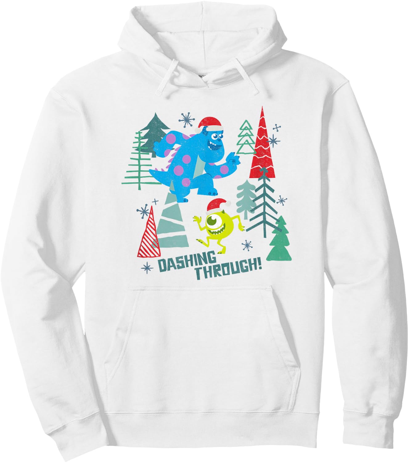 Disney Pixar Monsters Inc. Christmas Dashing Through! Hoodie - Hoodie | White