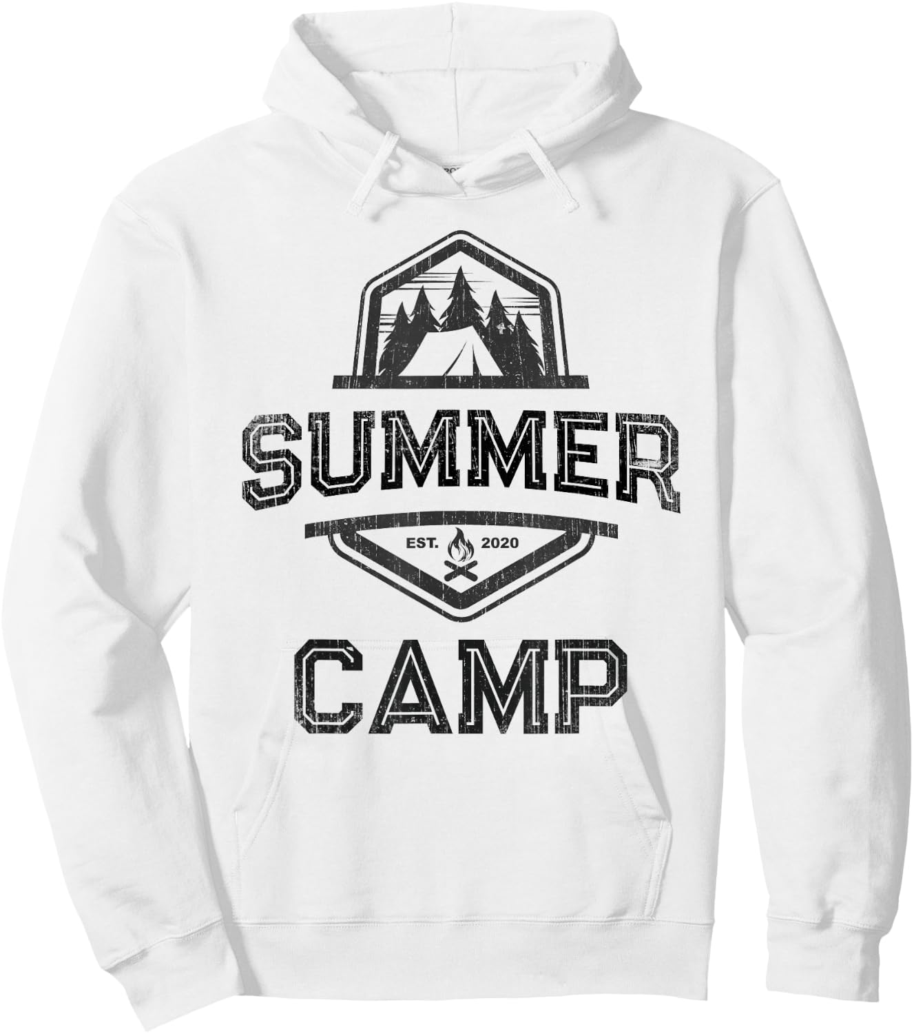 SUMMER CAMP Friends Besties Family Best Ever Camping Hoodie - Hoodie | White