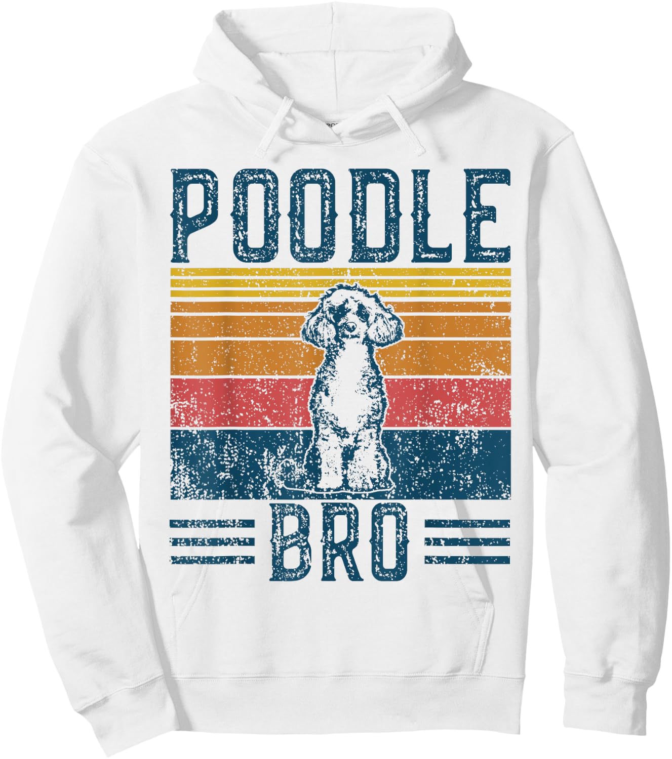 Dog Poodle Bro - Vintage Poodle Bro Women Girls Kids Hoodie - Hoodie | White