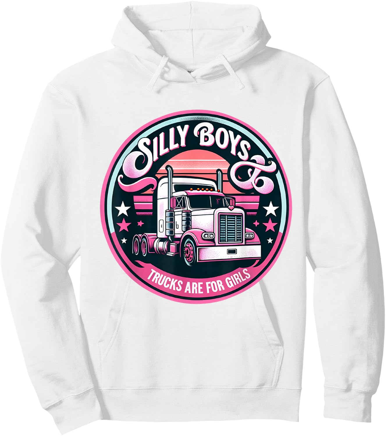Female truck driver trucks are for girls trucker girl Women Hoodie - Hoodie | White
