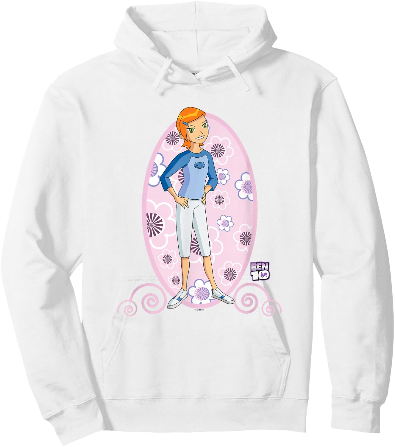Ben 10: Alien Force Kid Gwen Tennyson Full Body Portrait Hoodie - Hoodie | White