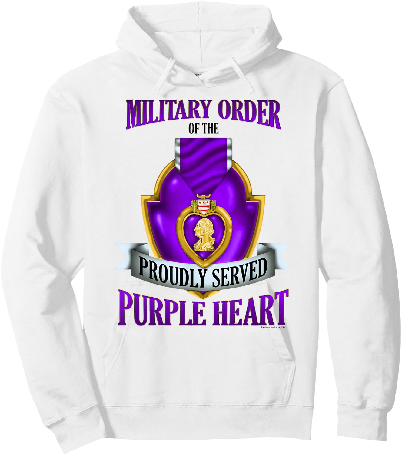 Military Order of the Proudly Served Purple Heart Hoodie - Hoodie | White