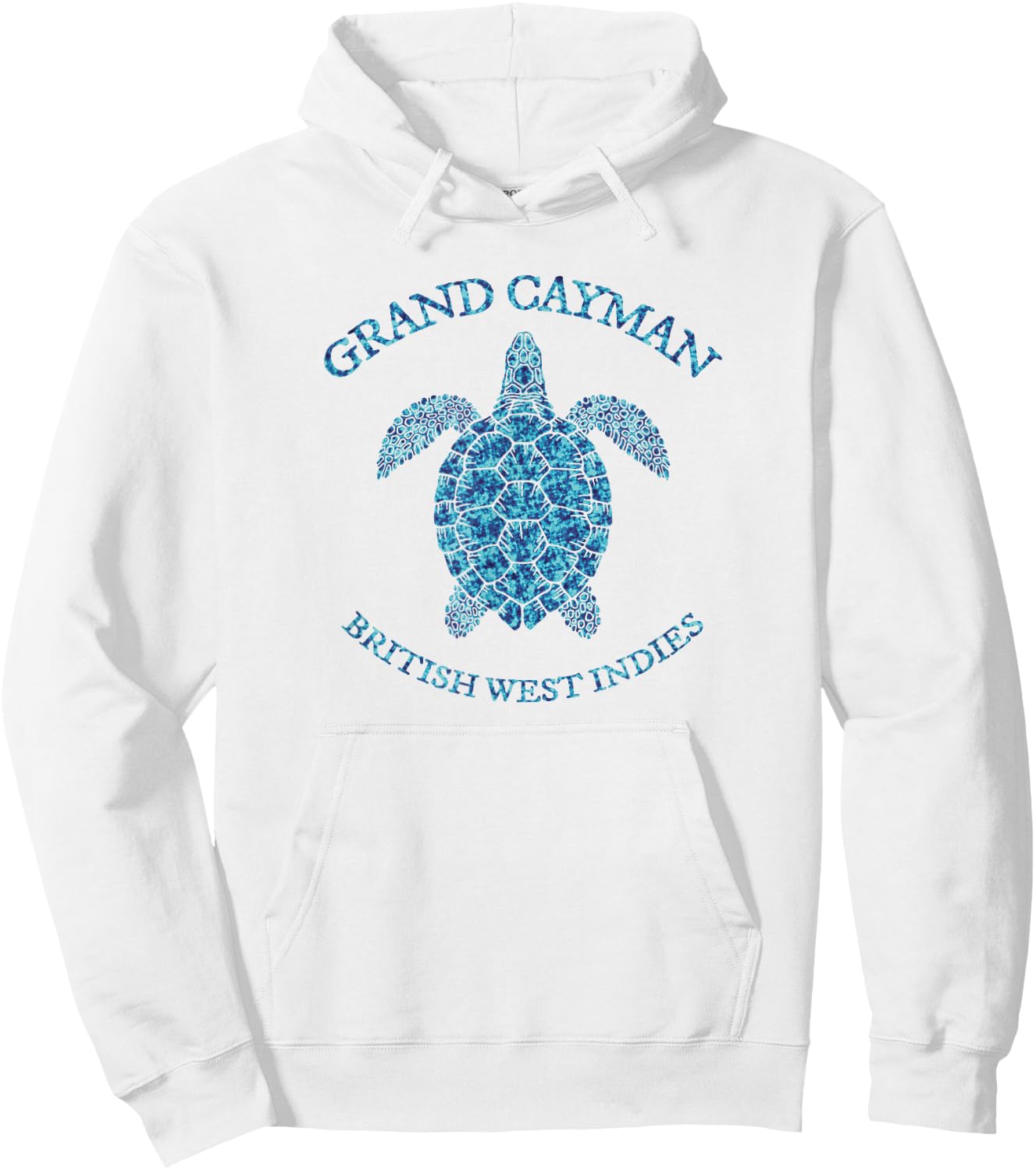 Retro Grand Cayman Islands Sea Turtle graphic vintage Hoodie - Hoodie | White